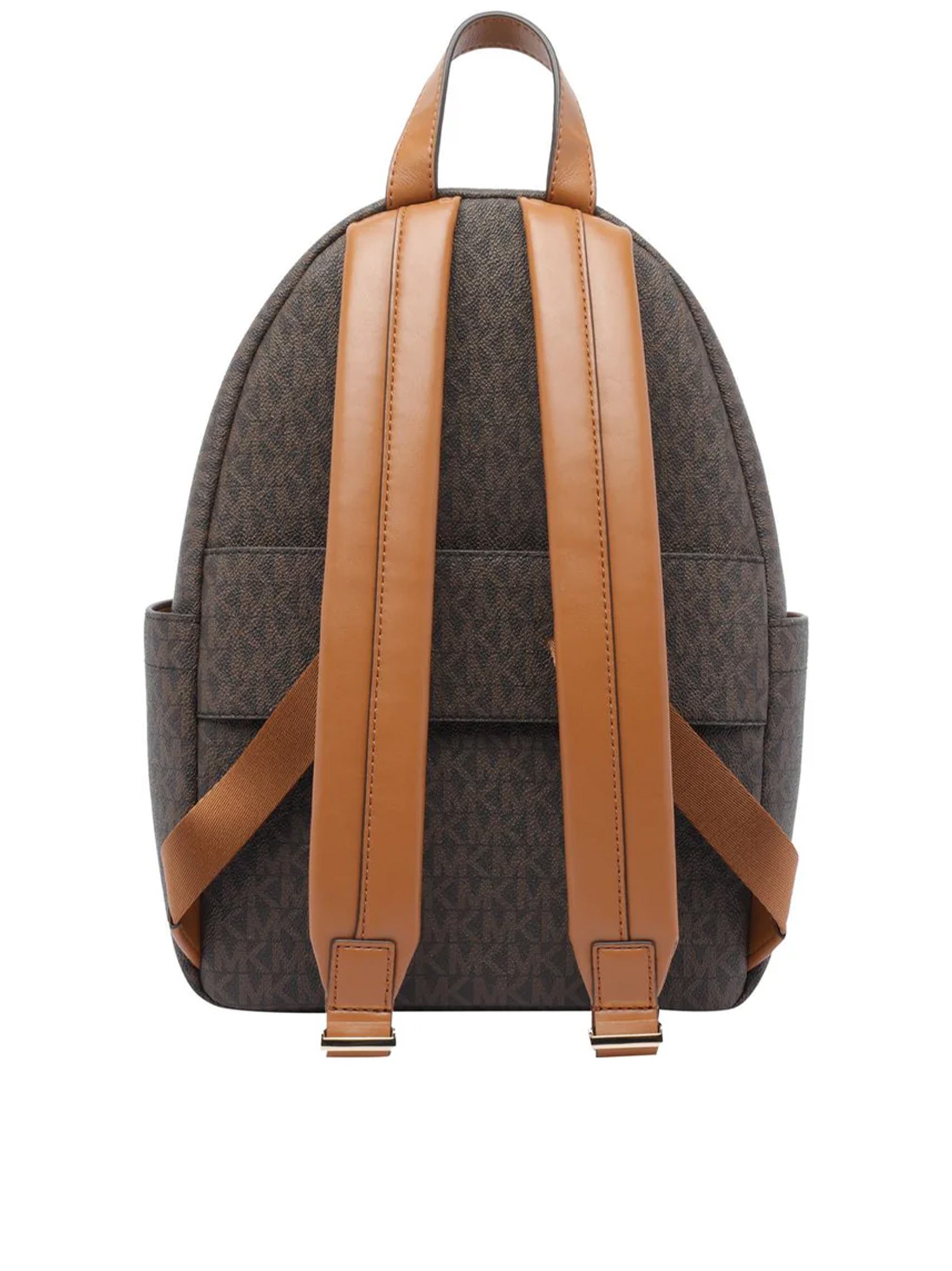 Dark Brown Monogram Pattern Backpack
