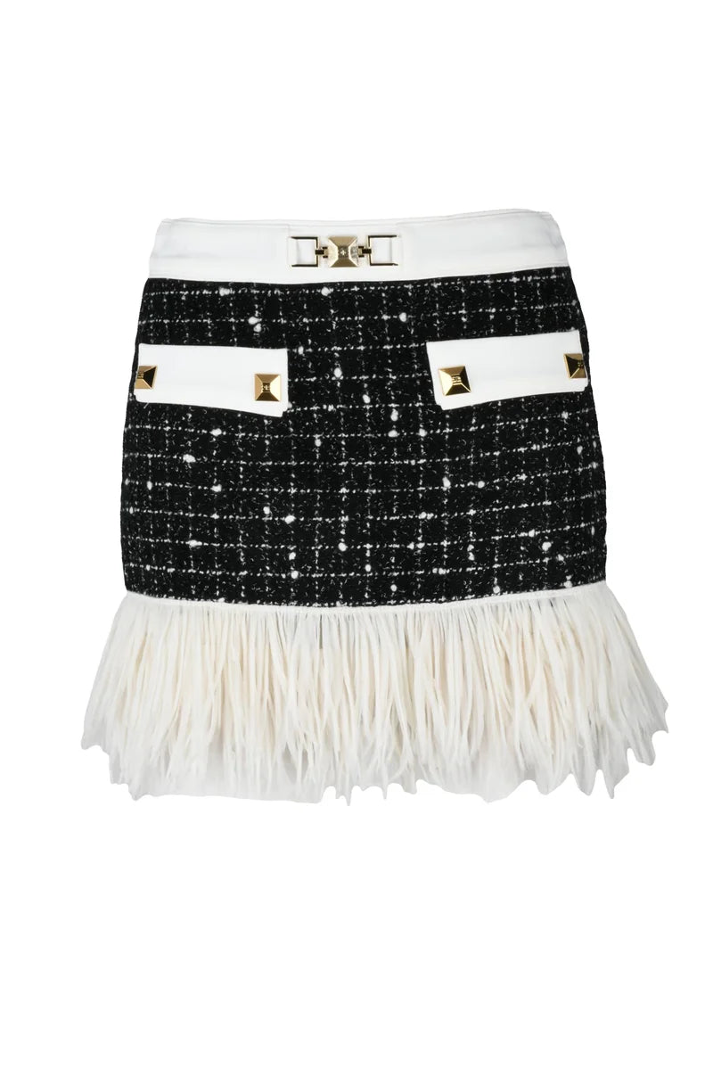Jacquard Skirt - Black/White