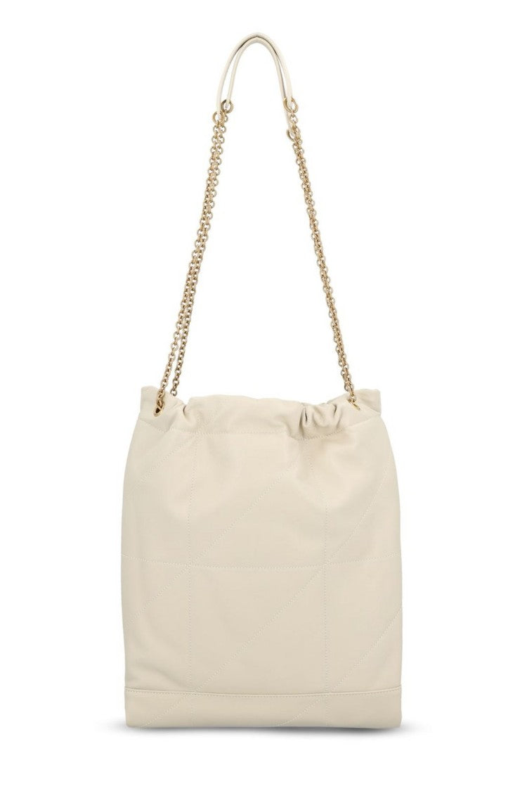 Lambskin Shoulder Bag with Gold-tone Chain Strap