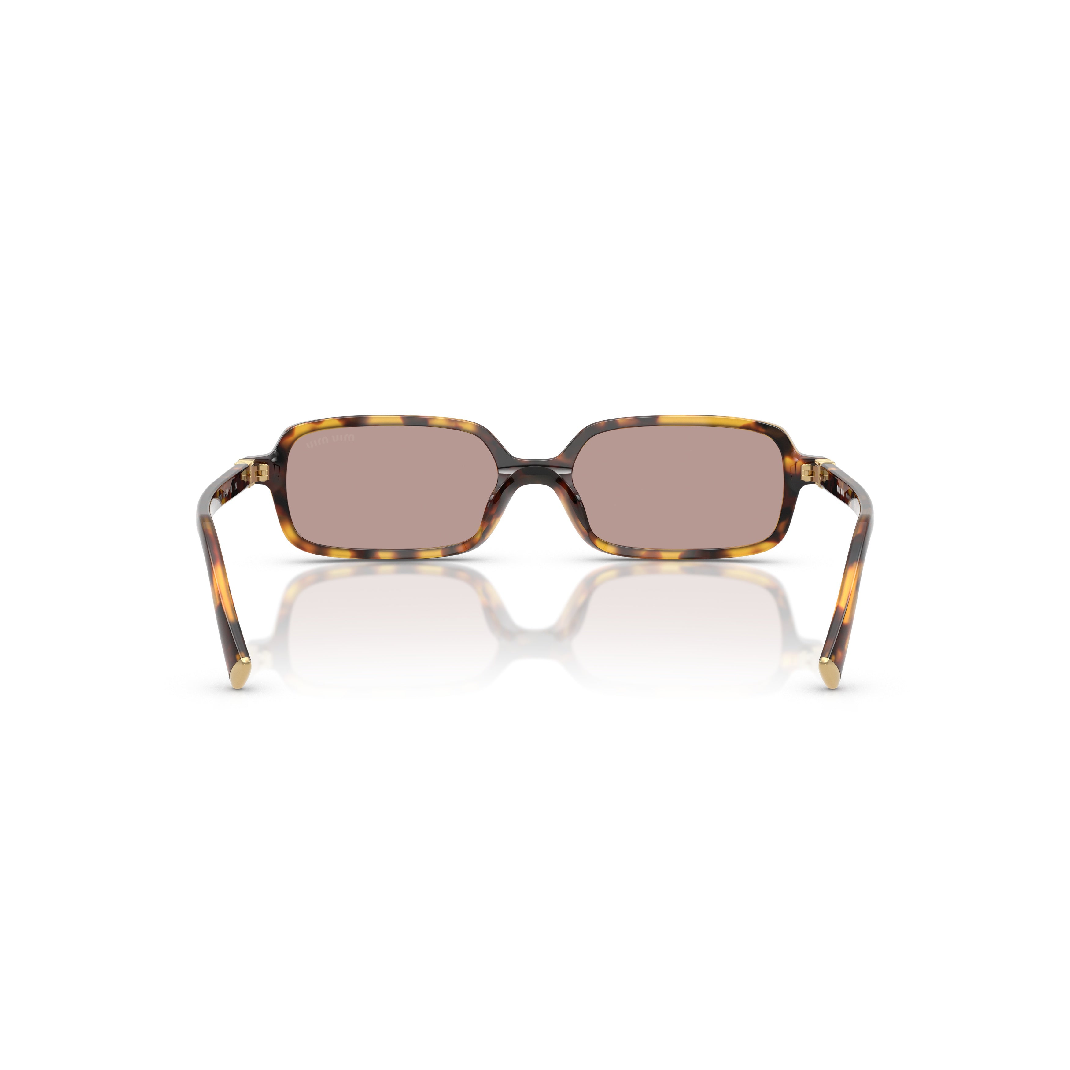 0mu 11zs Rectangular Sunglasses in Tortoiseshell Acetate