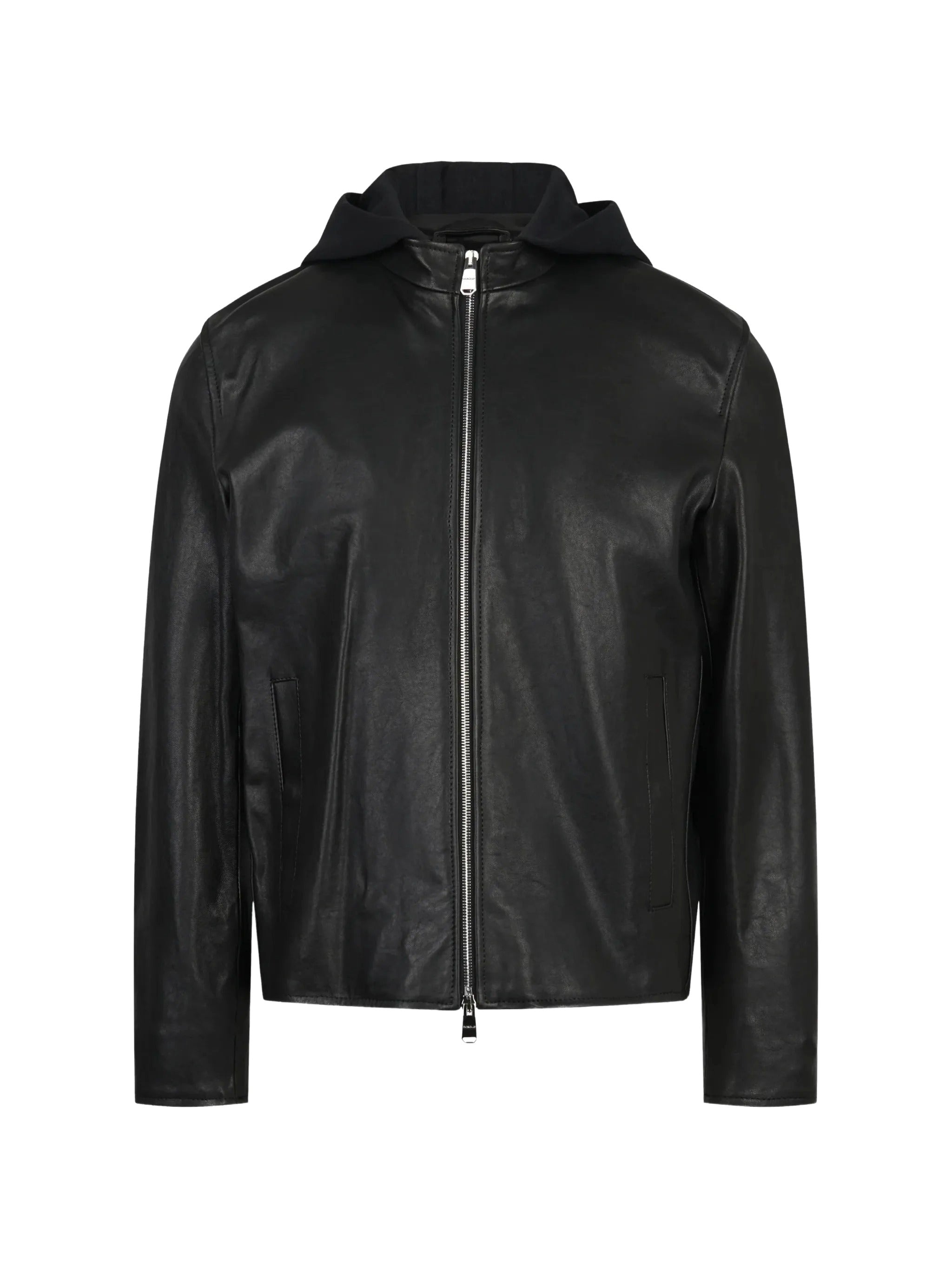 Black Lambskin Leather Biker Jacket