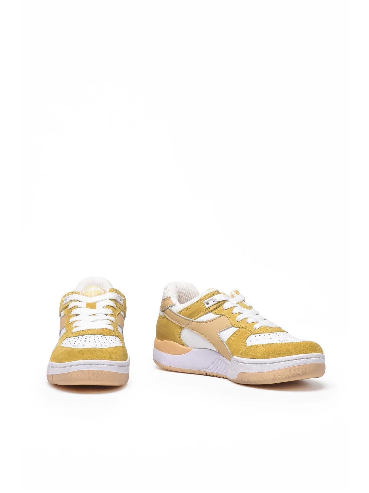White Yellow Leather B.560 Sneakers