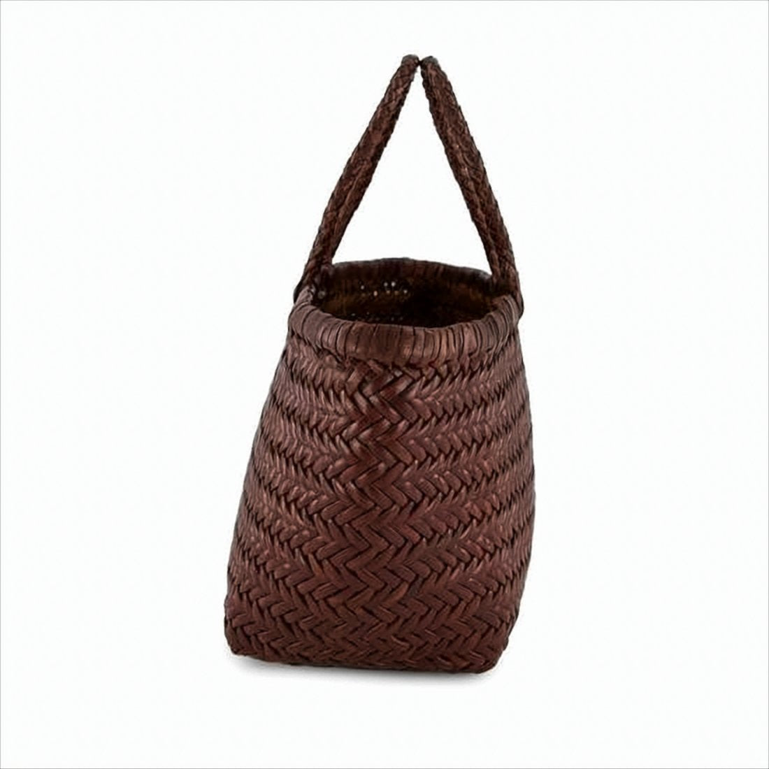 Buffalo Leather Woven Tote Bag