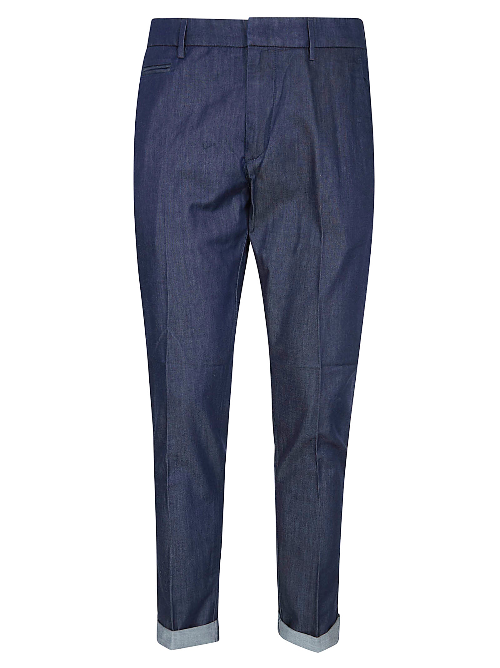 Tailored Indigo Cotton Pants