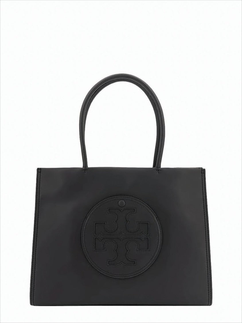 Matte Black Rectangular Tote Bag with Embossed Logo