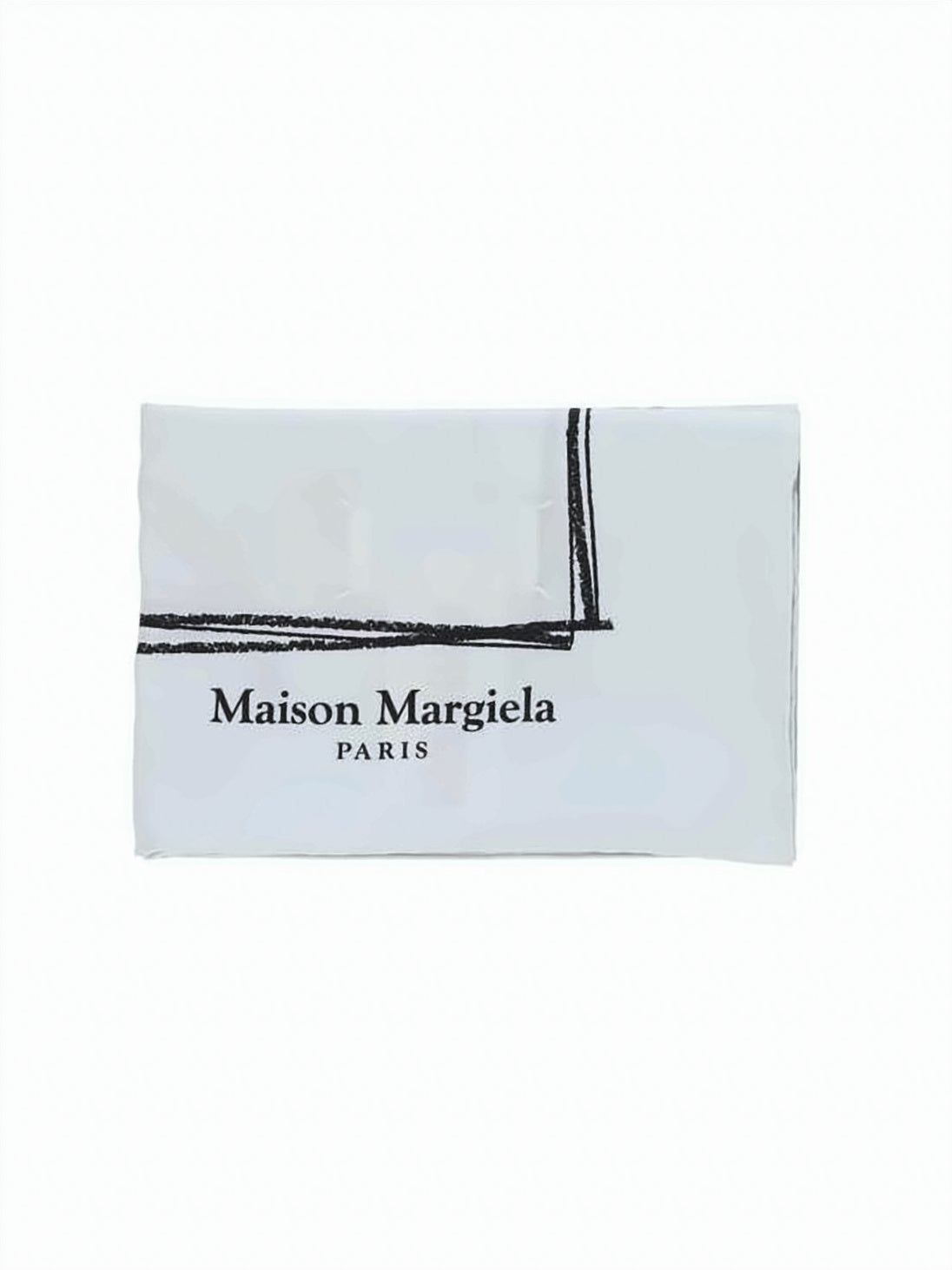 Silk Scarf with Hand-Drawn Abstract Design