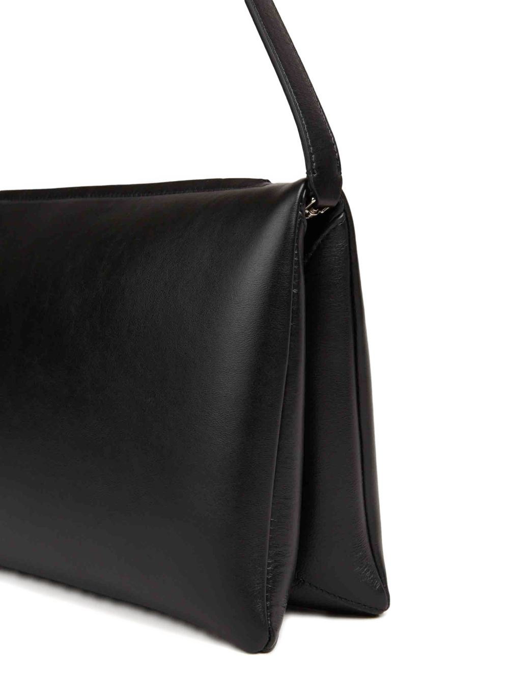 Rectangular Black Handbag with Adjustable Shoulder Strap
