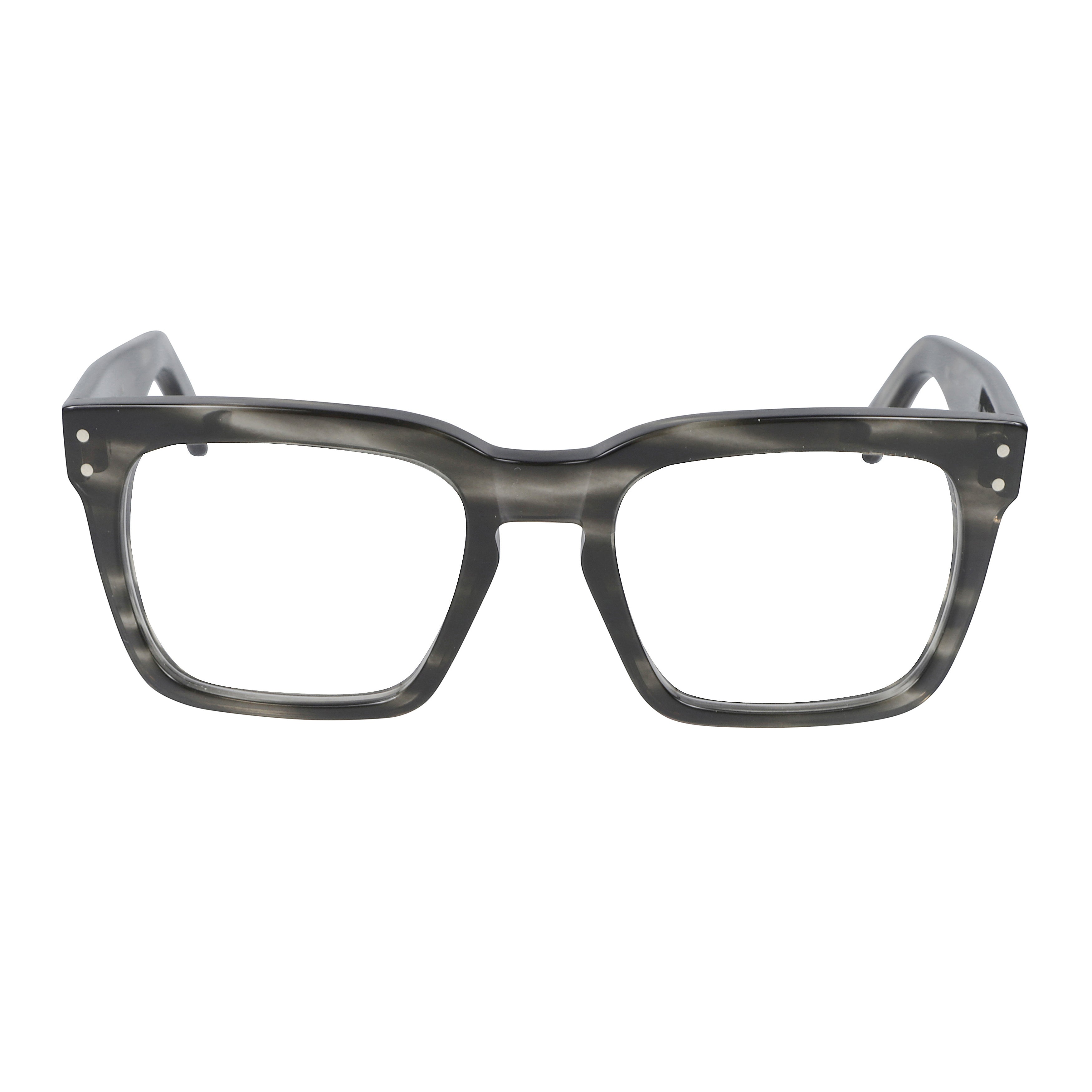 Truman Bold Square Frame Eyeglasses with Marbled Grey Pattern