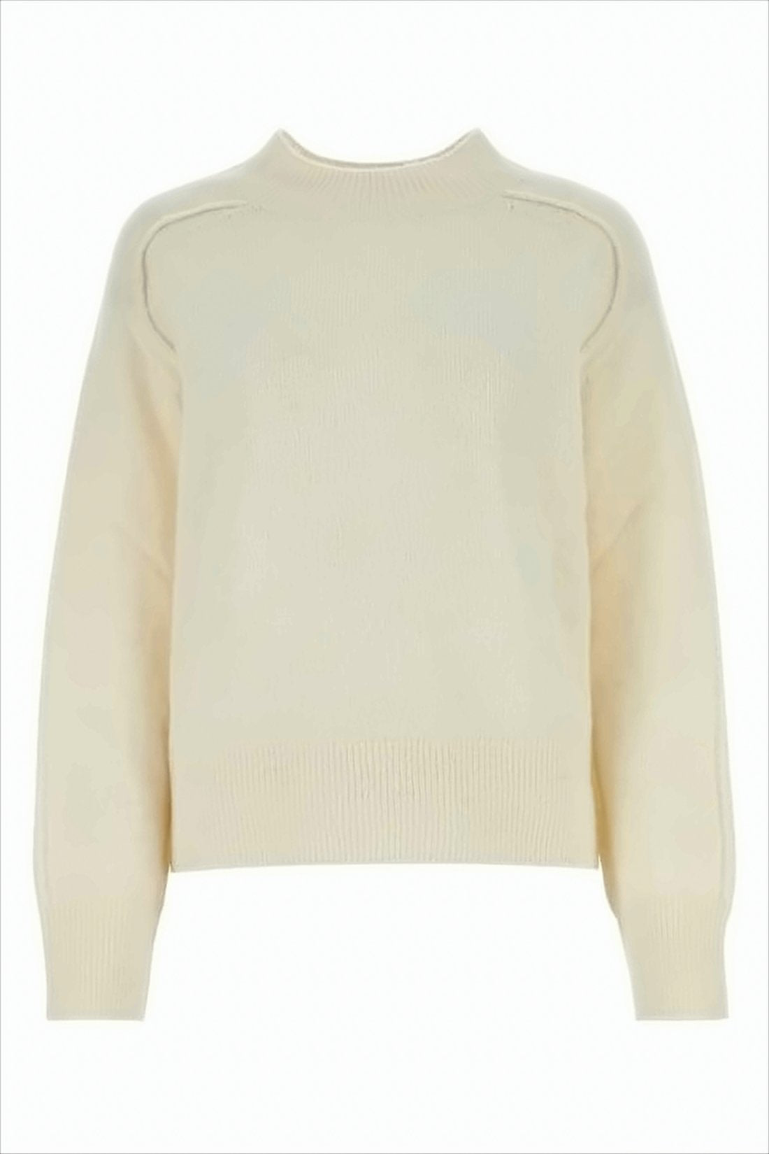 Cropped Alpaca Blend Sweater with Voluminous Sleeves