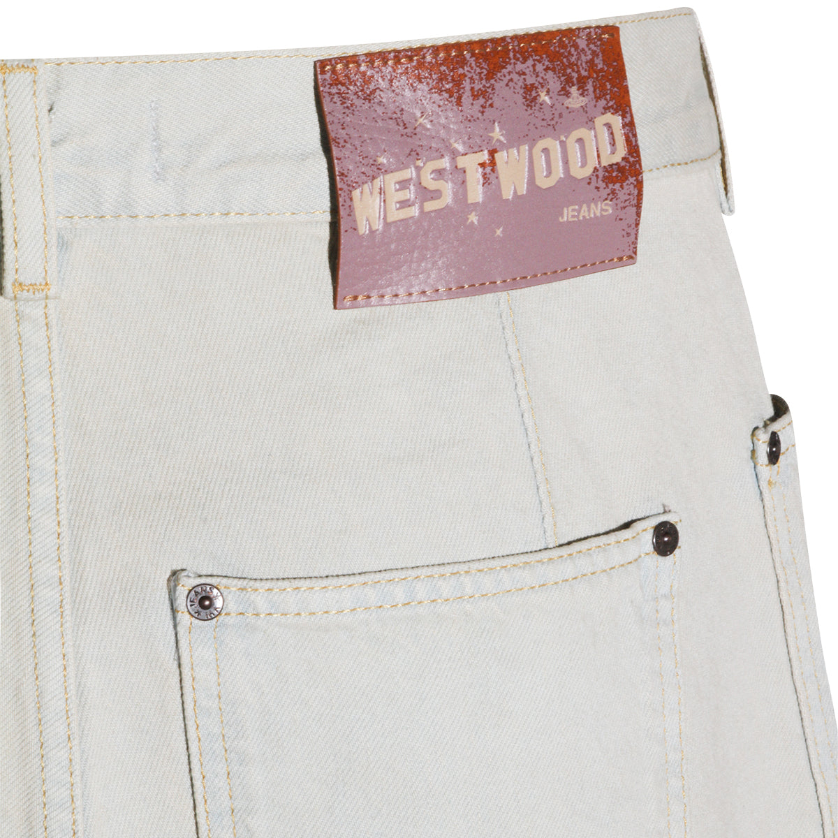 Blue Straight-Leg Jeans