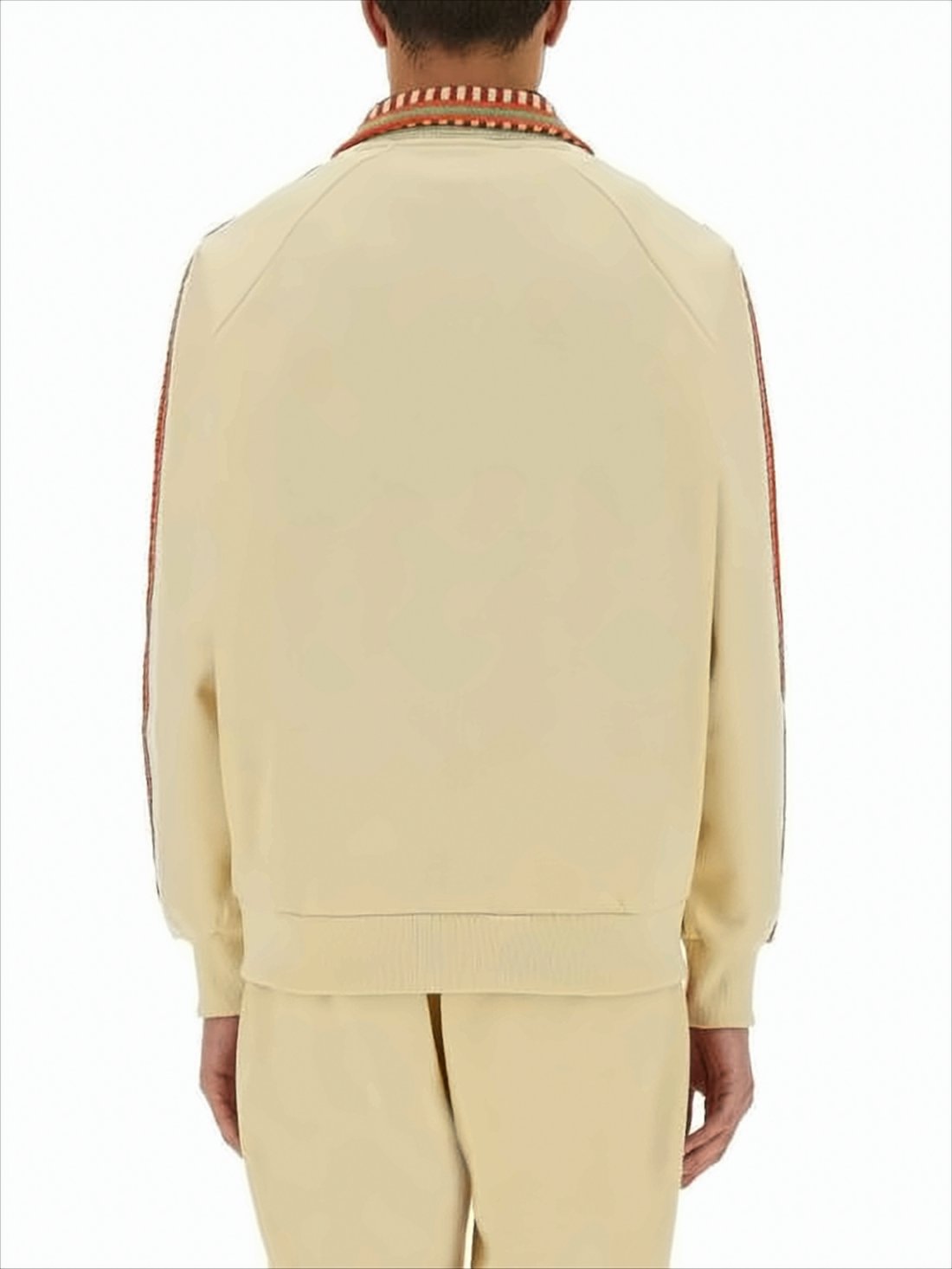Luxe Zip-Up Jacket with Striped Detailing