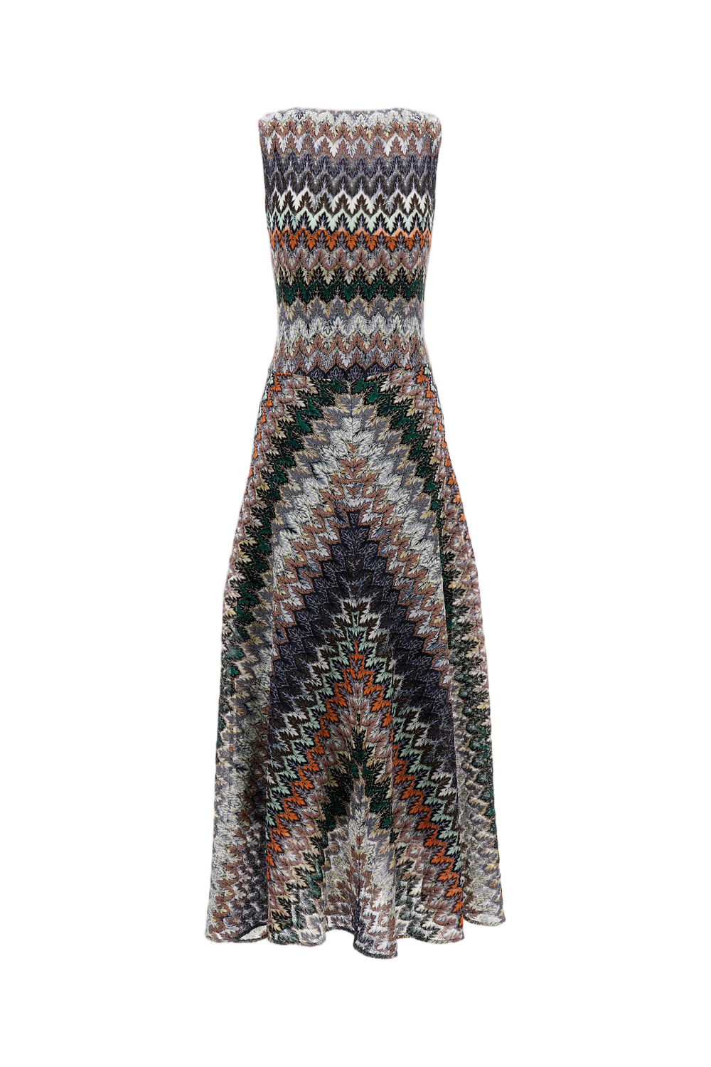 Multicolor Sleeveless Long Dress