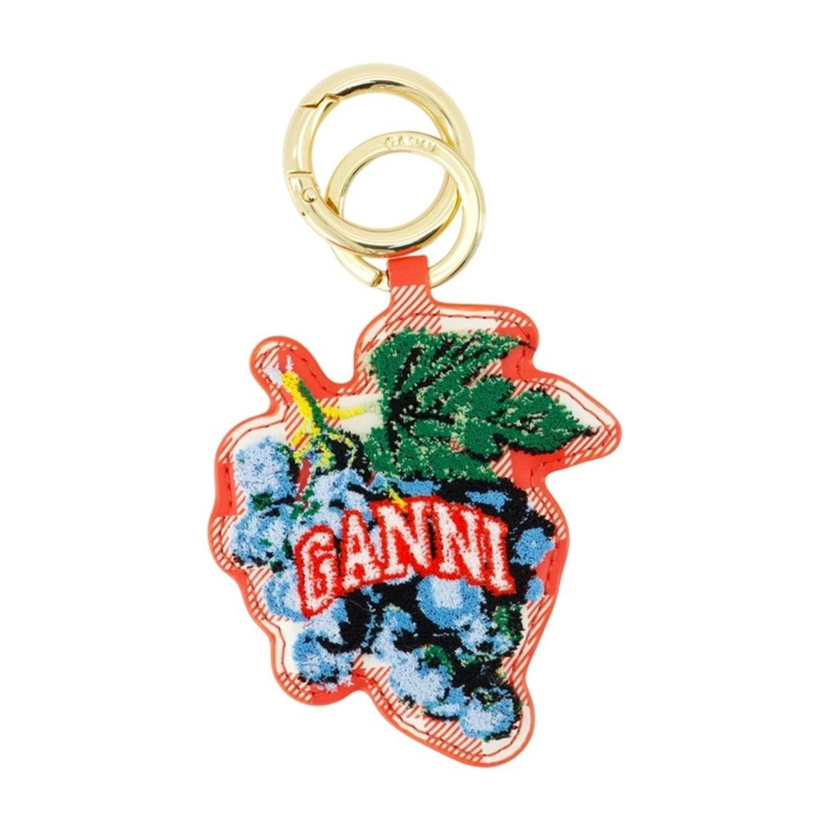 Grape Keyring - Leather - Red