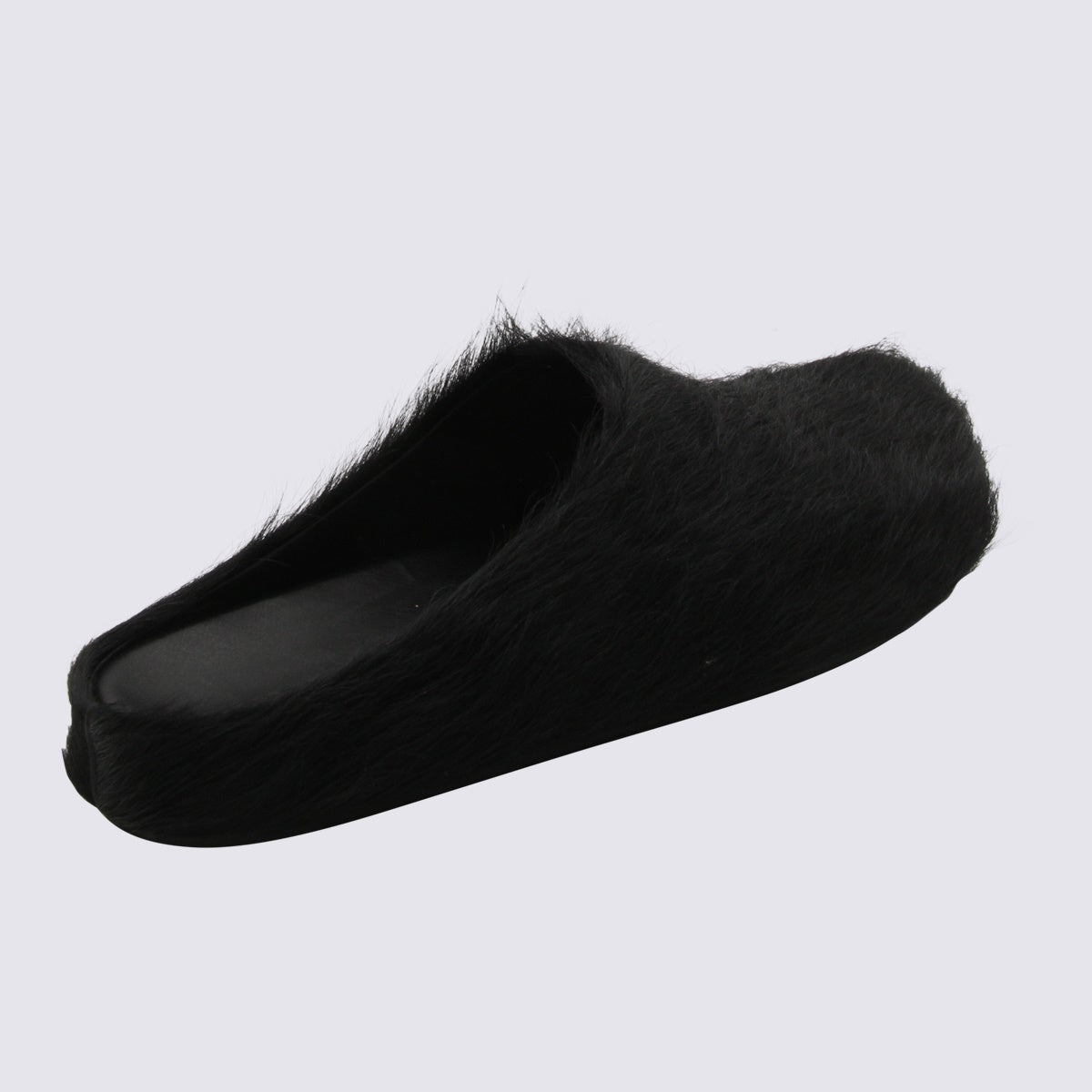 Black Leather Flats