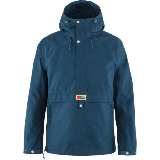 Hooded Blue Jacket With Minimalist Design And Practical Features