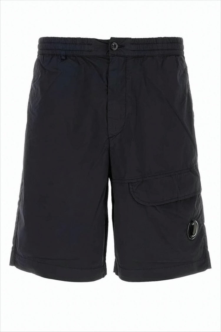 Minimalist Black Shorts with Elastic Waistband