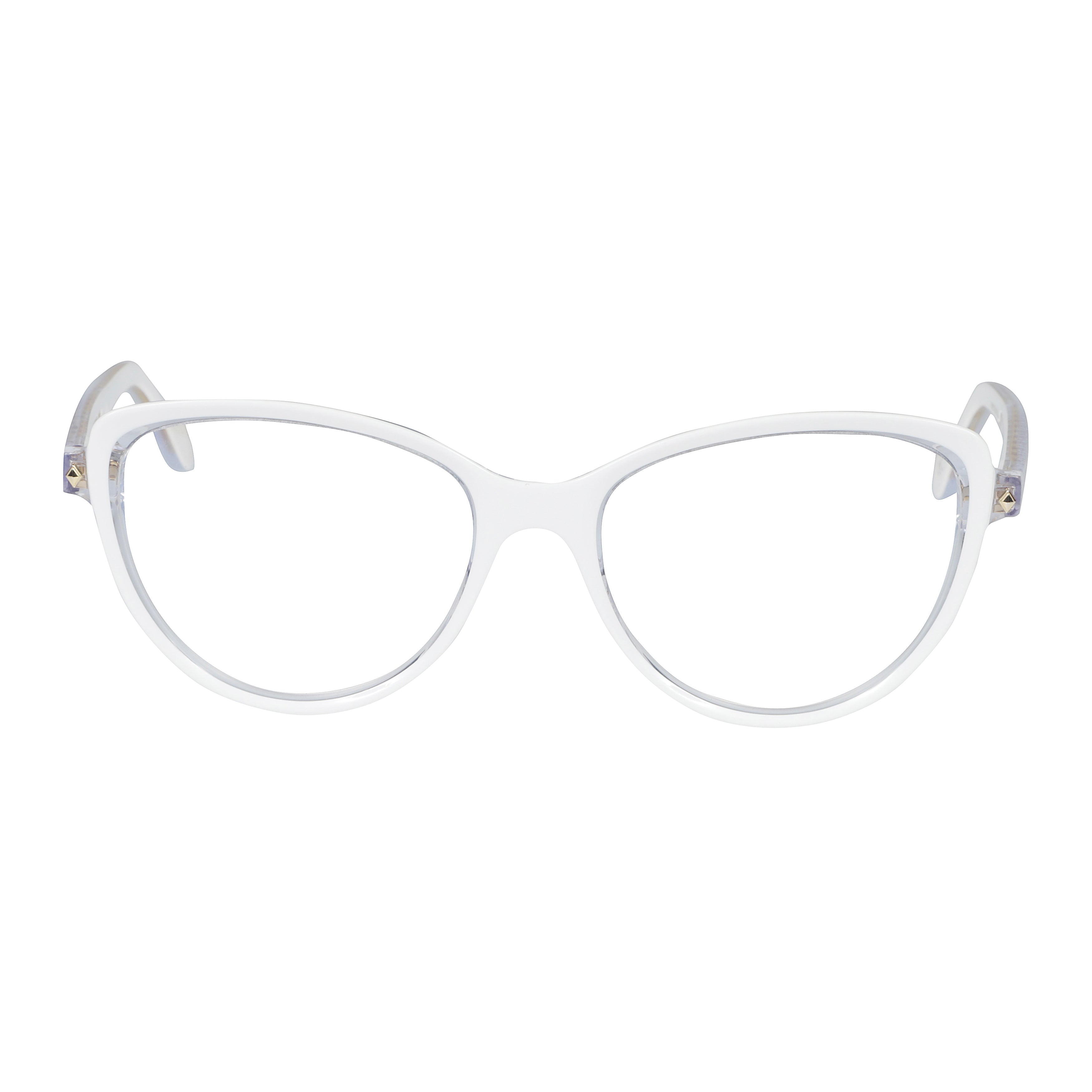Melany Glamour-V Translucent Cat-Eye Sunglasses with Gold-tone Lattice Accents