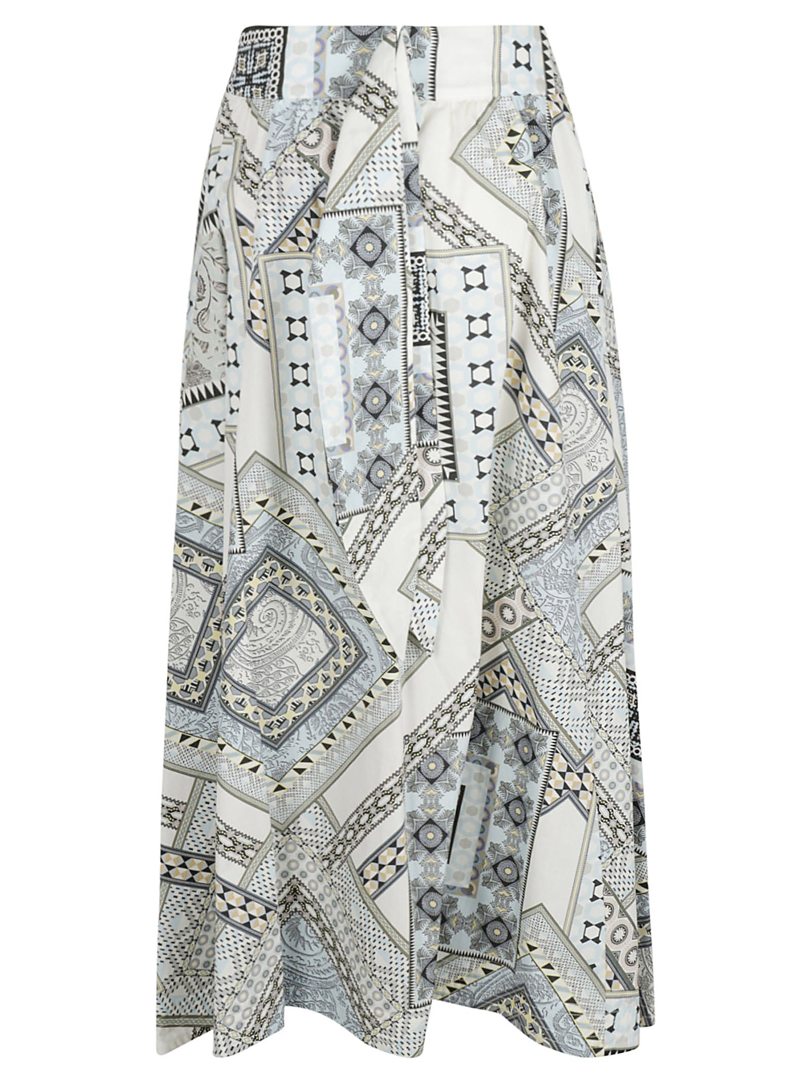 Flowing White Cotton Skirt
