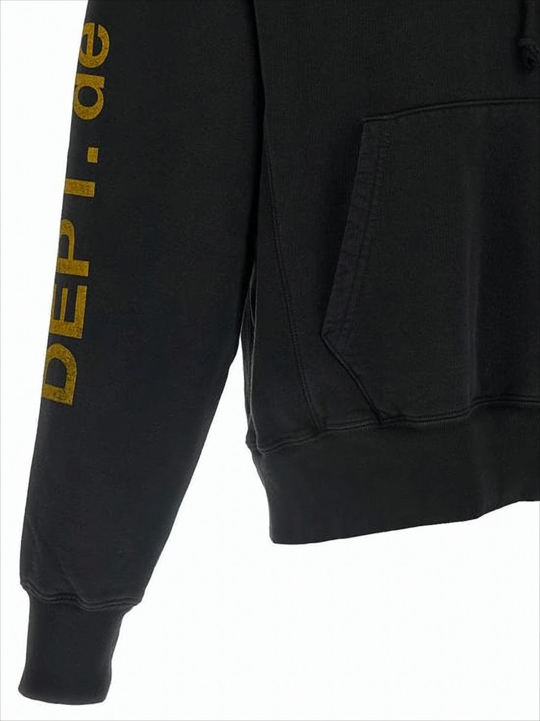 Black Hoodie with Bold Graphic Elements