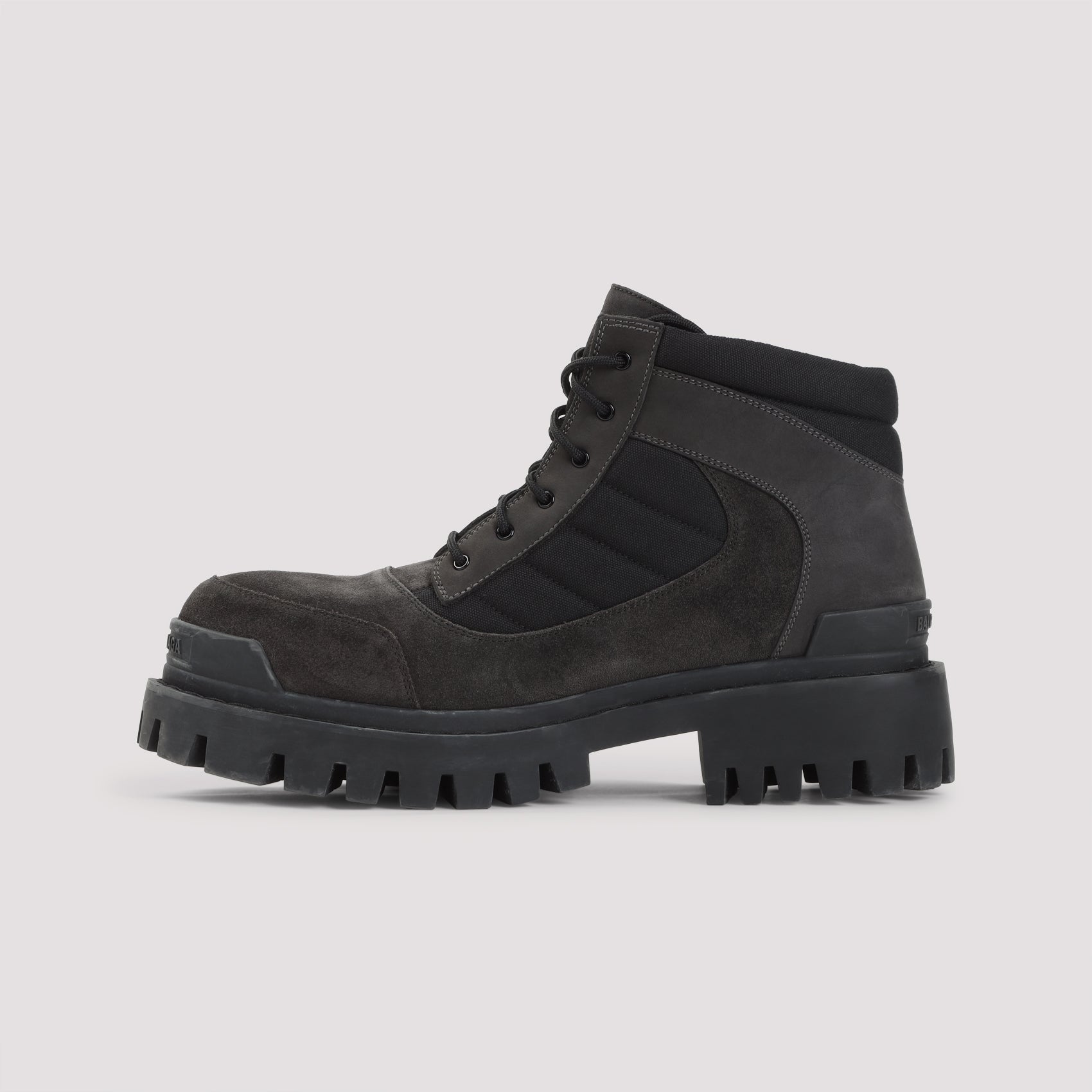 Combat Boots with Worn-Out Effect