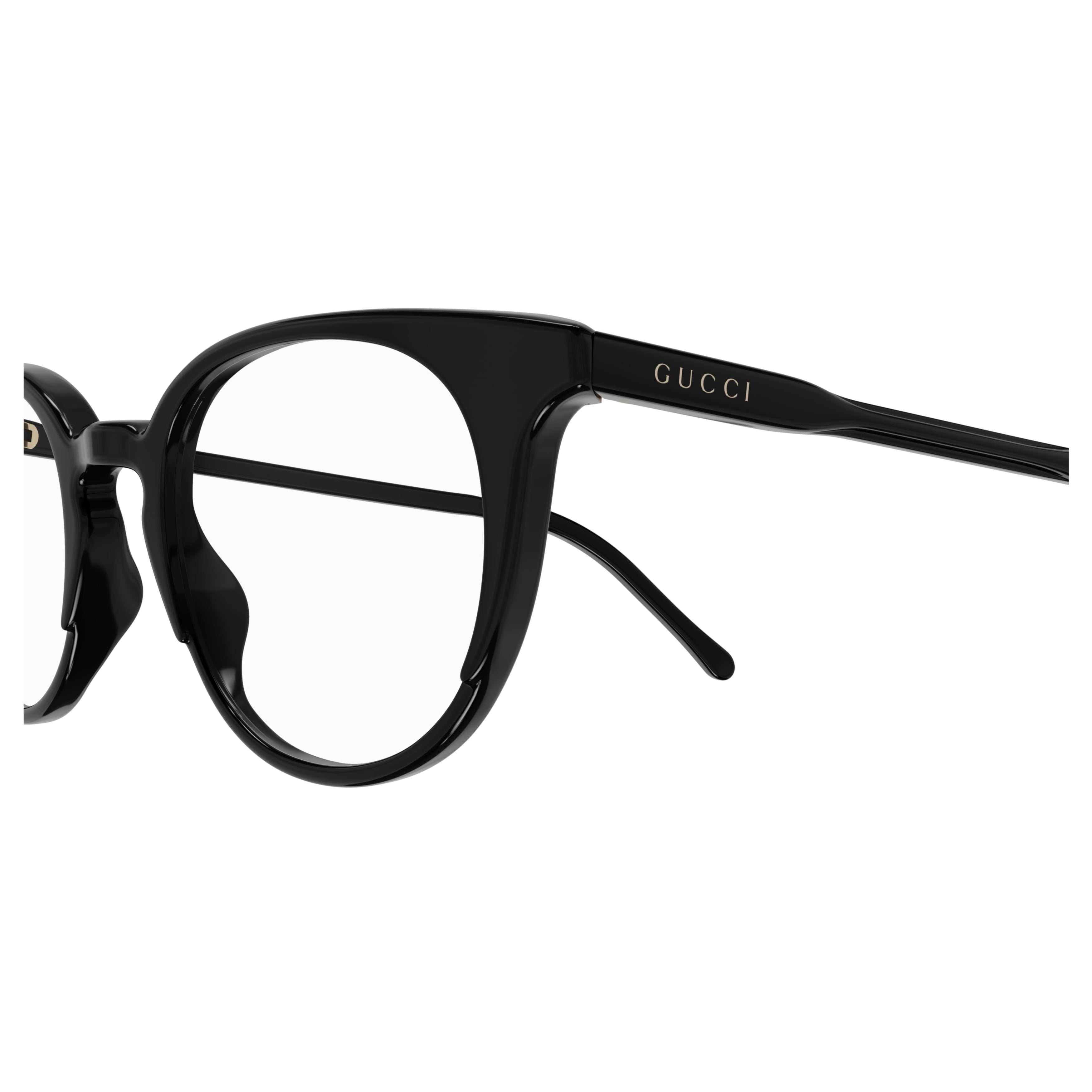Gg1214o Classic Round Frame Black Acetate Eyeglasses