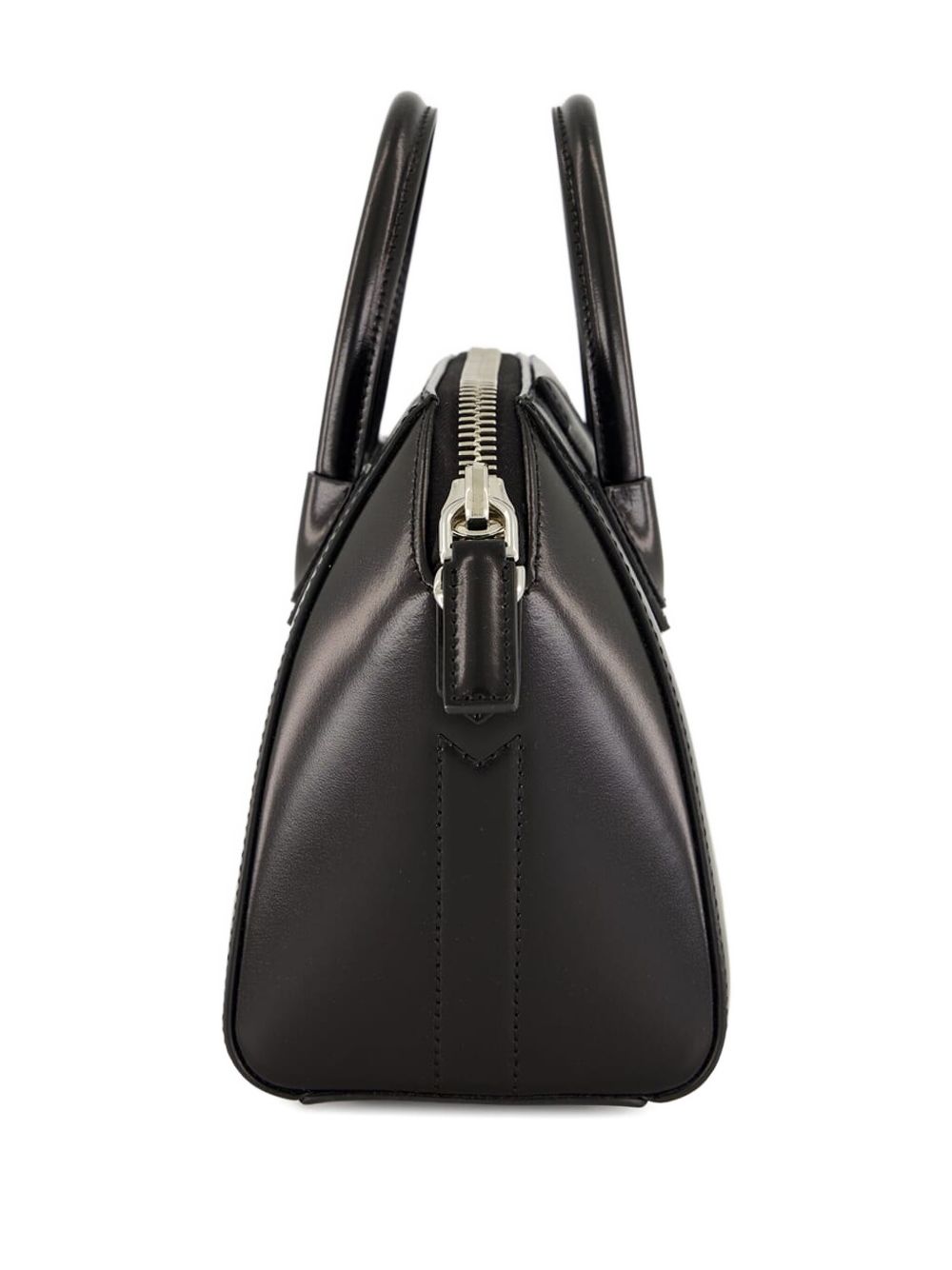 Box-Shaped Calf Leather Handbag With Detachable Shoulder Strap