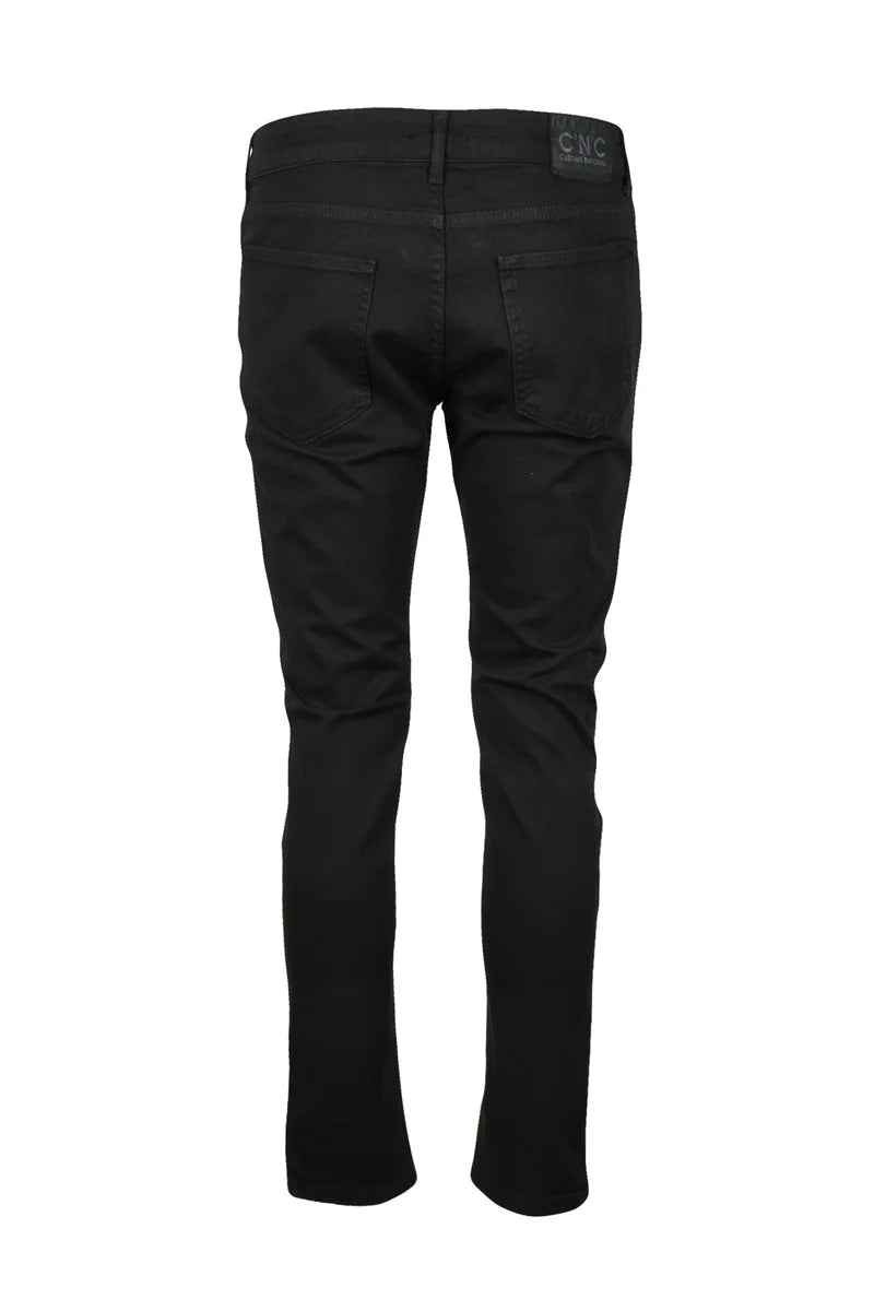 Slim Fit Black Stretch Denim Jeans