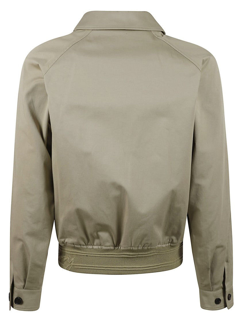 Zip-Front Coat With Ribbed Detail