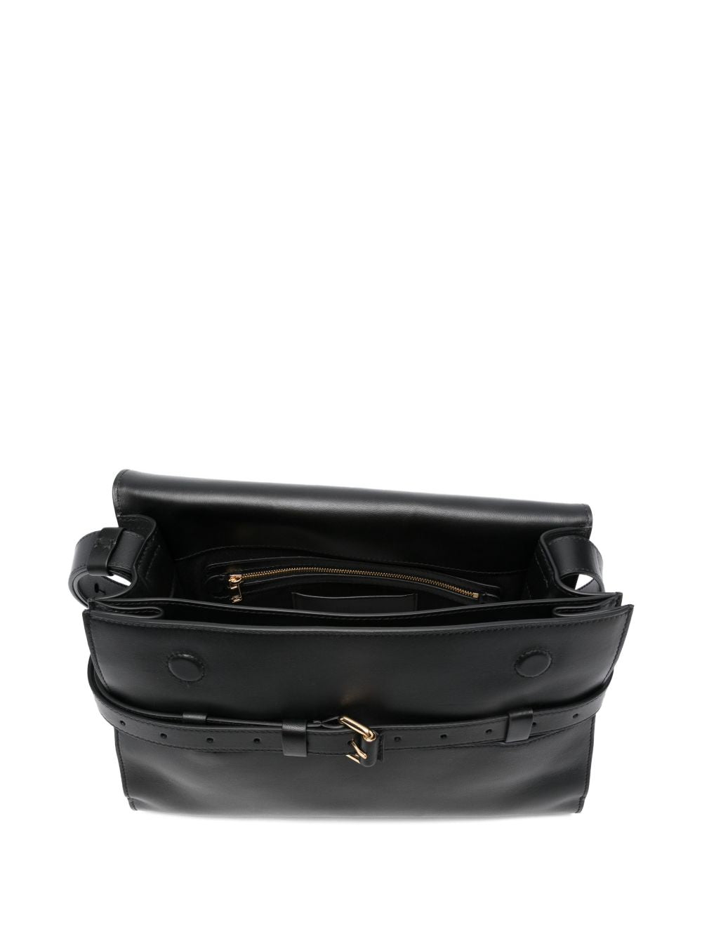 Rectangular Shoulder Bag With Structured Flap