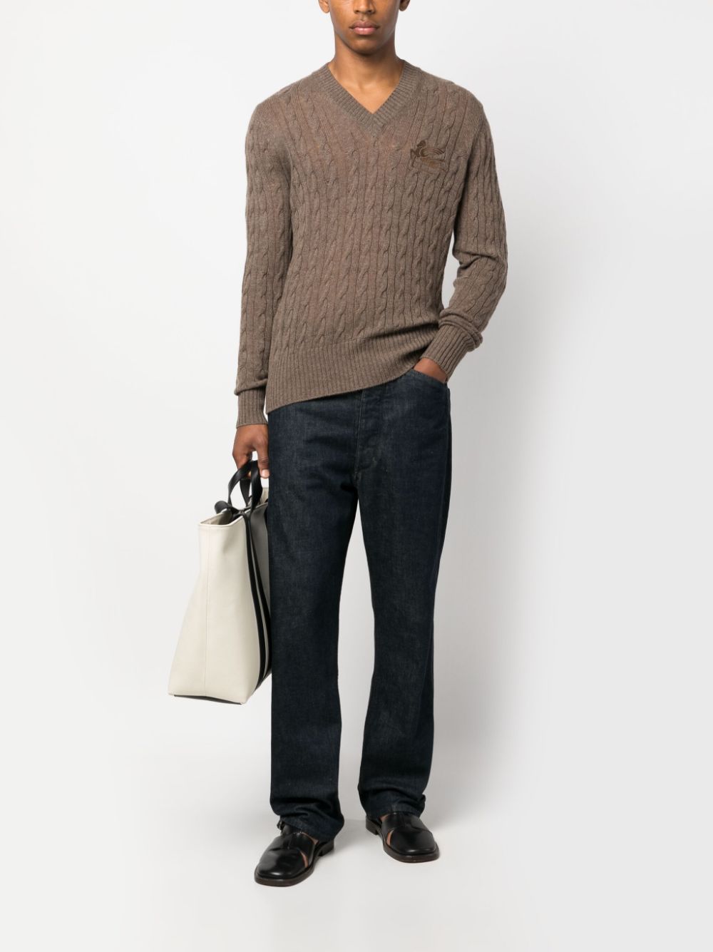 Signature Pegaso Motif Cashmere Jumper