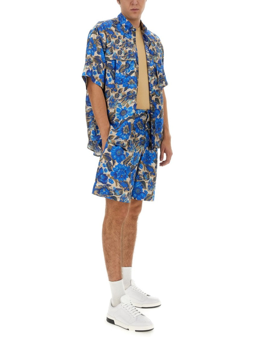 All Over Blue Flower Shorts