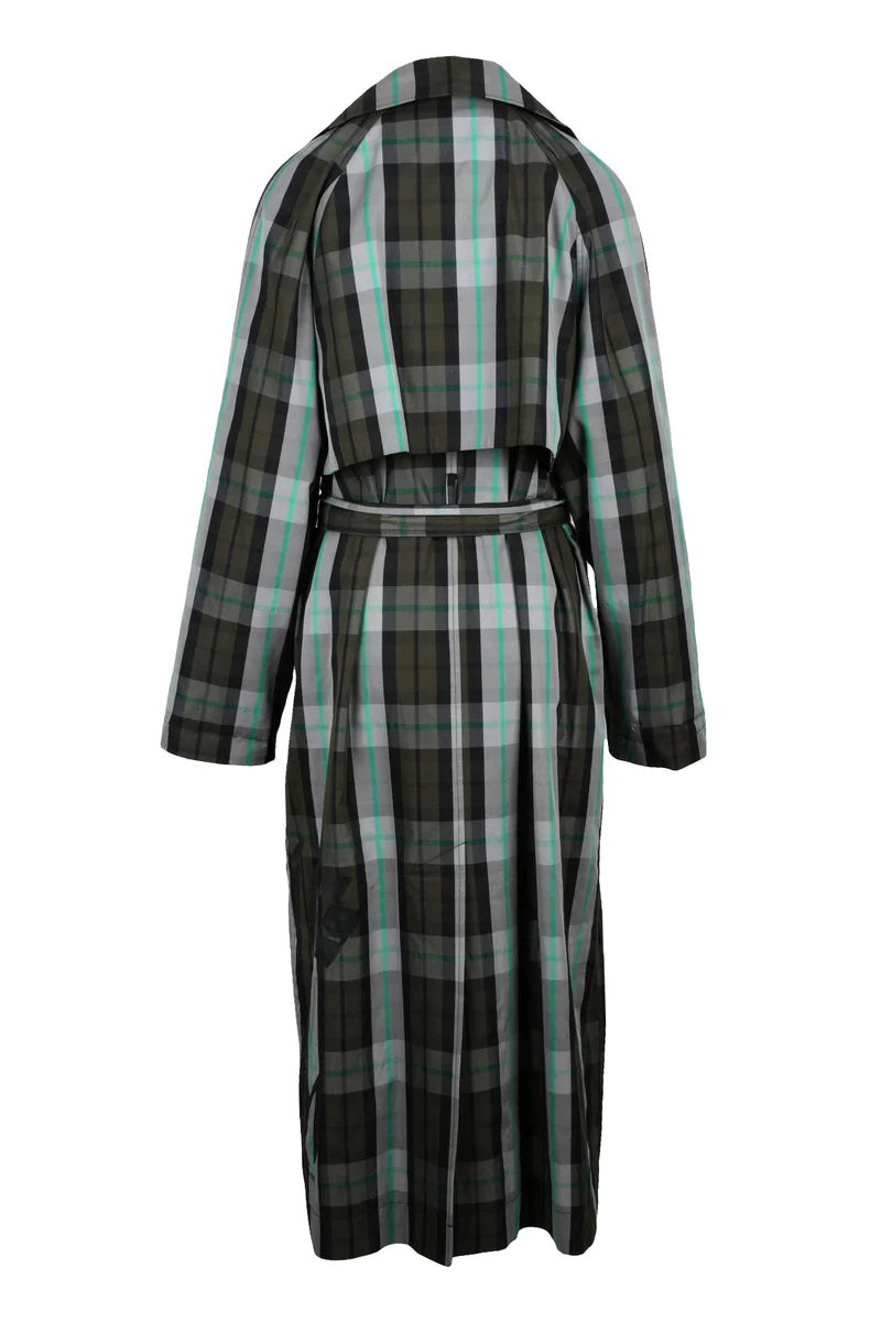 Essentiel Antwerp Trench Coat Cotton/Polyamide - Grey/Green