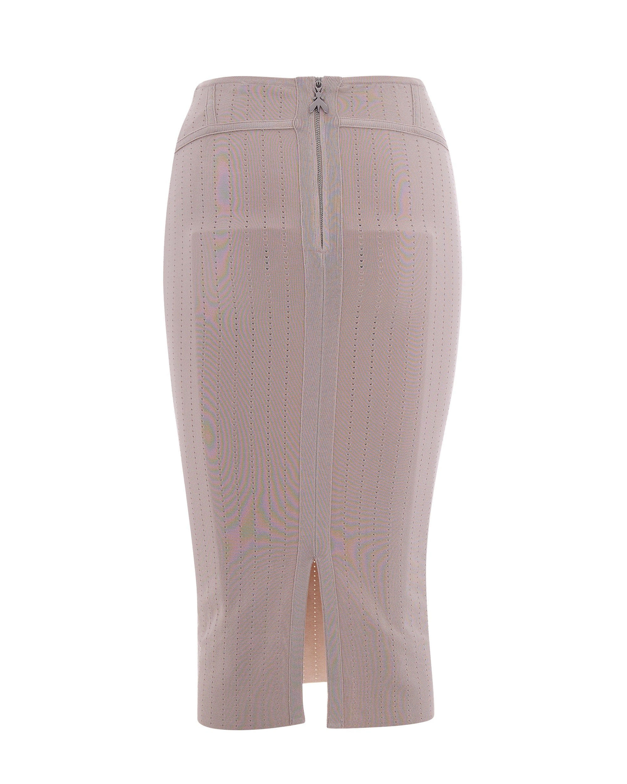 Knitted Skirt In Cloud Gray