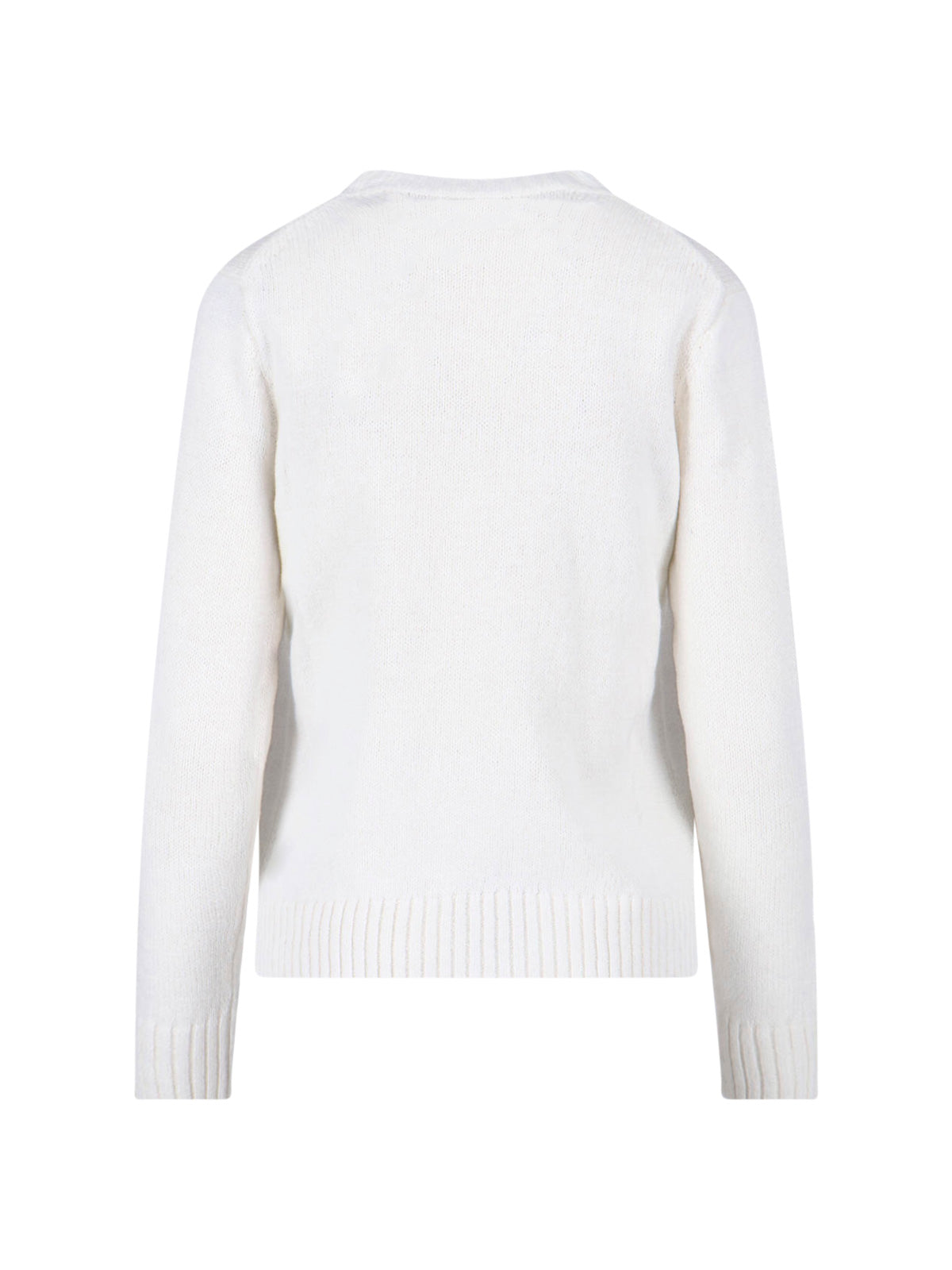 White Polo Bear Knit Sweater