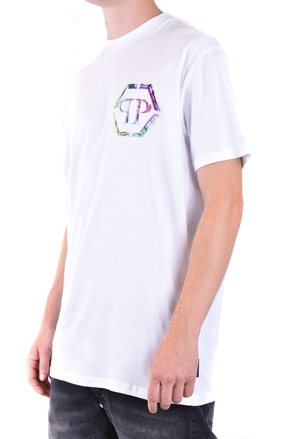 White Logo Print T-Shirt