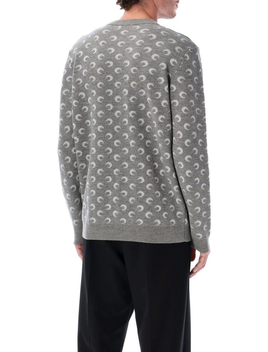Moon Jacquard Crewneck Sweater