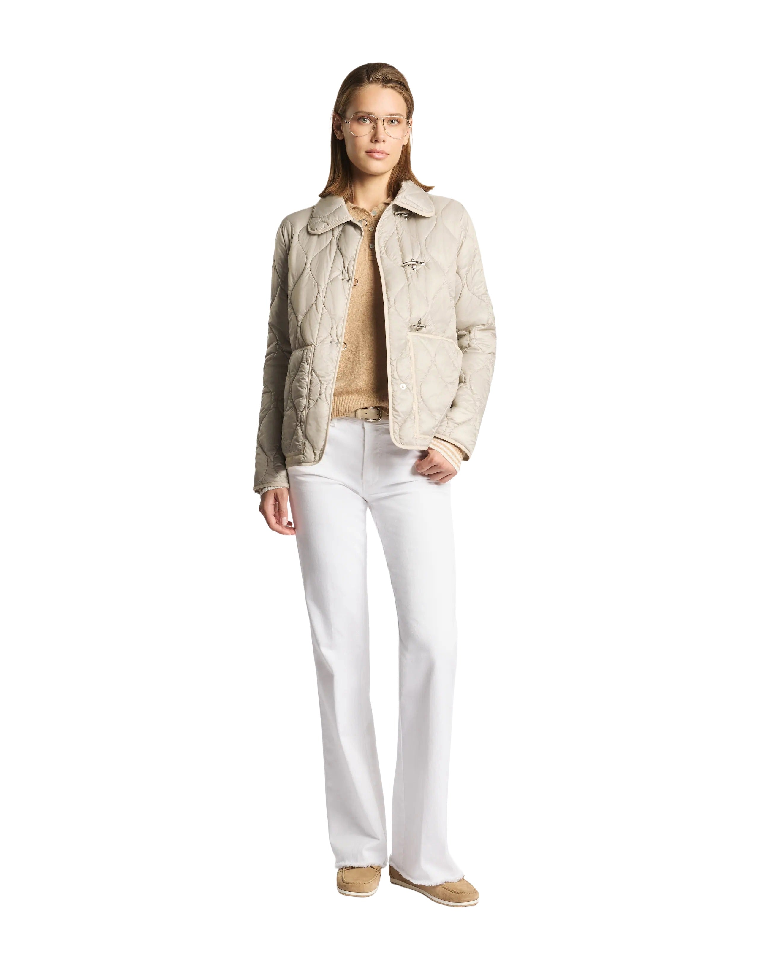 Quilted Short Coat with Toggle Closures