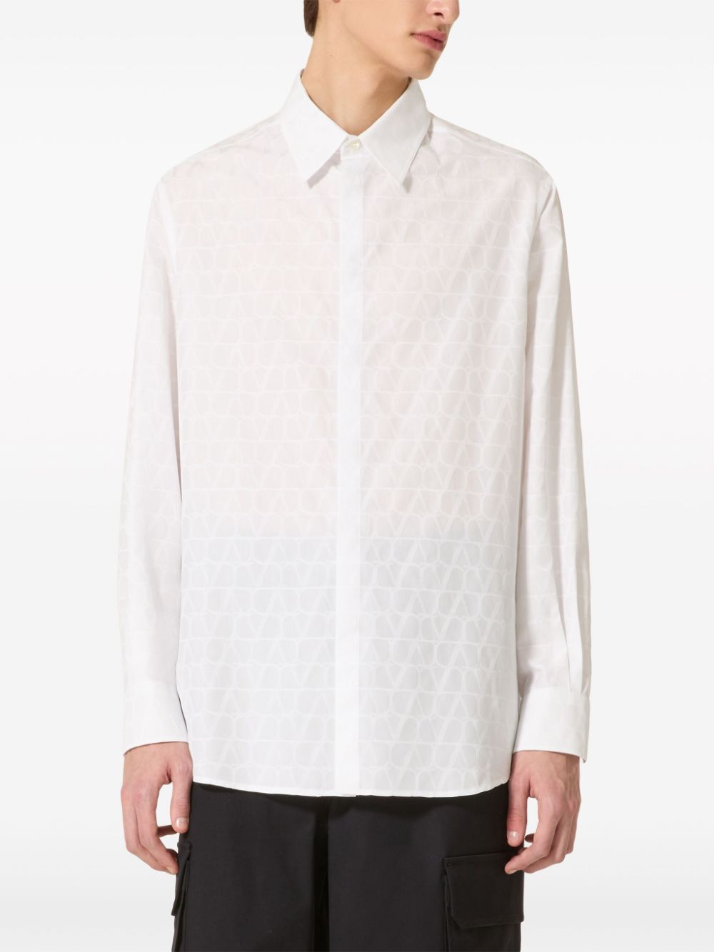 VLogo Signature Monogram Cotton Shirt