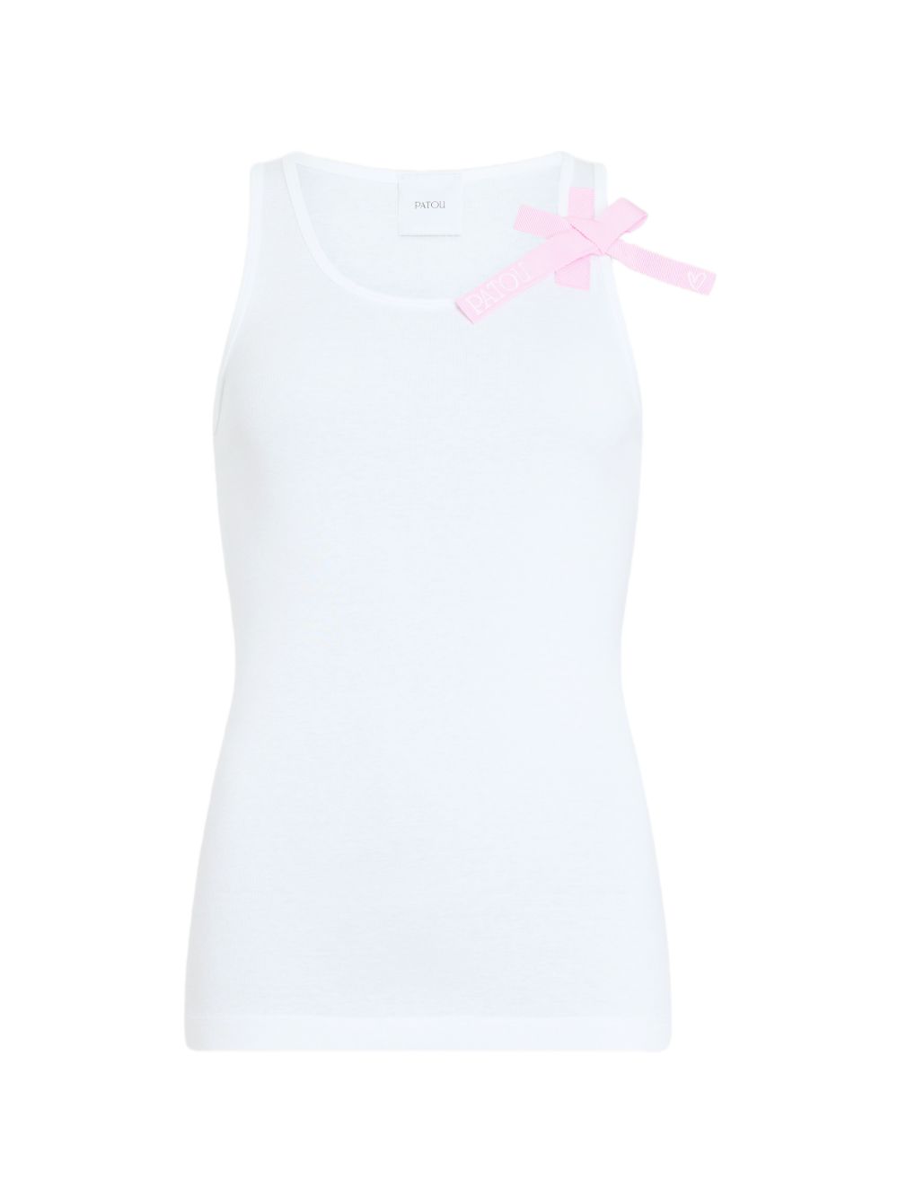 Fitted White Sleeveless Top