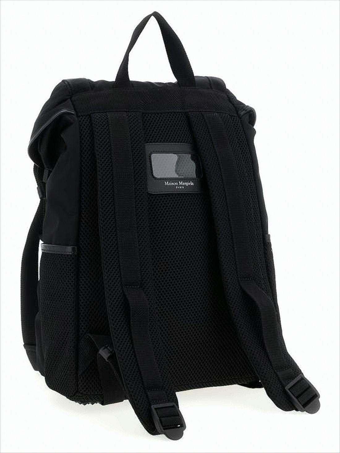 Functional Black Backpack with Adjustable Closure