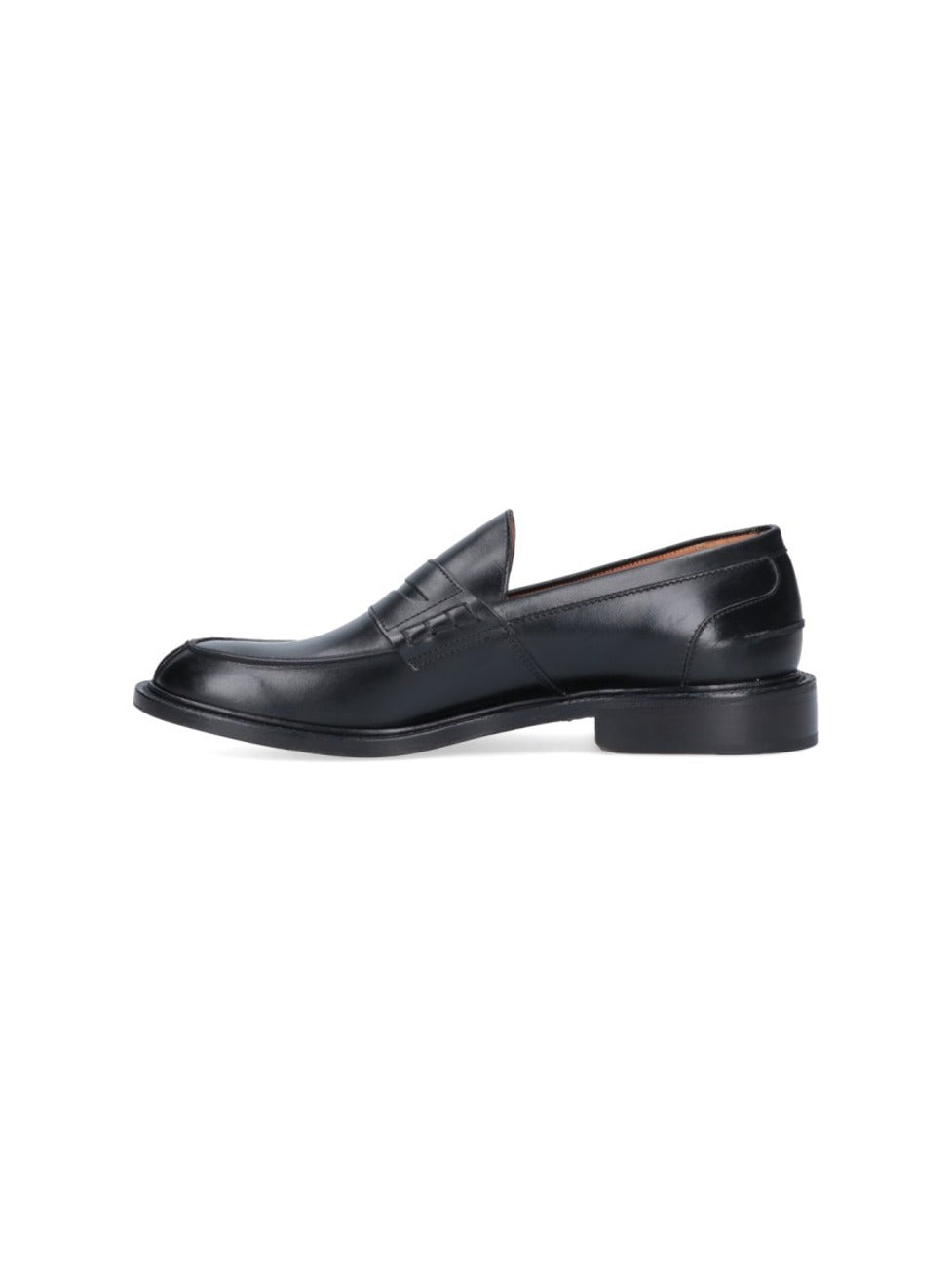 James Black Leather Loafers
