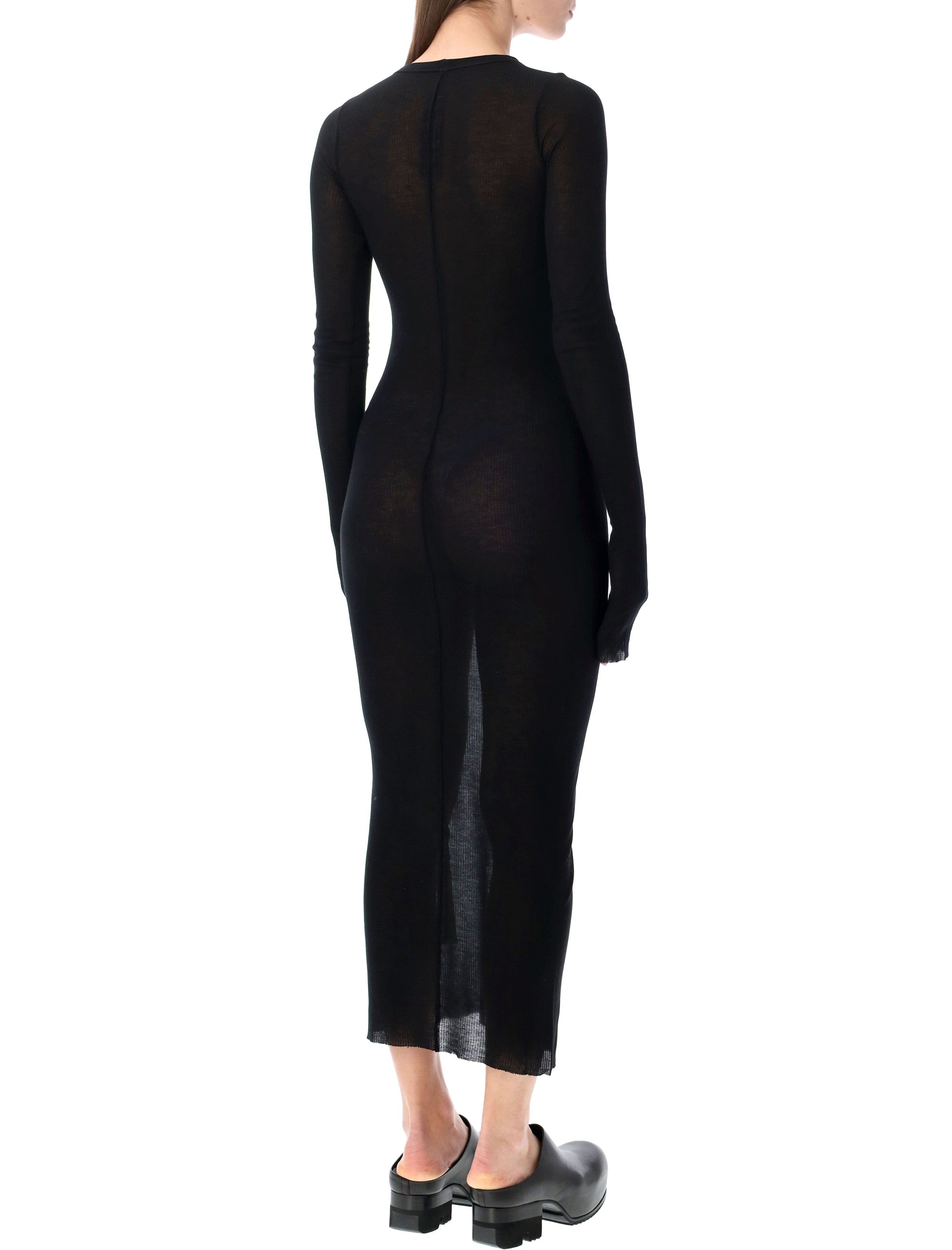 Ribbed Long Sleeves Dress