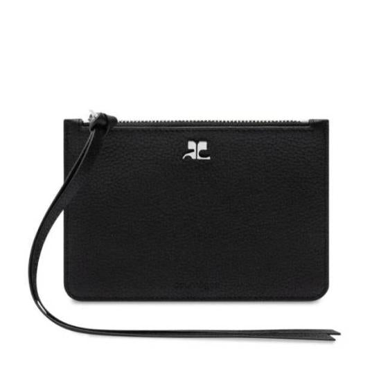 Textured Leather Clutch with Minimalist Design