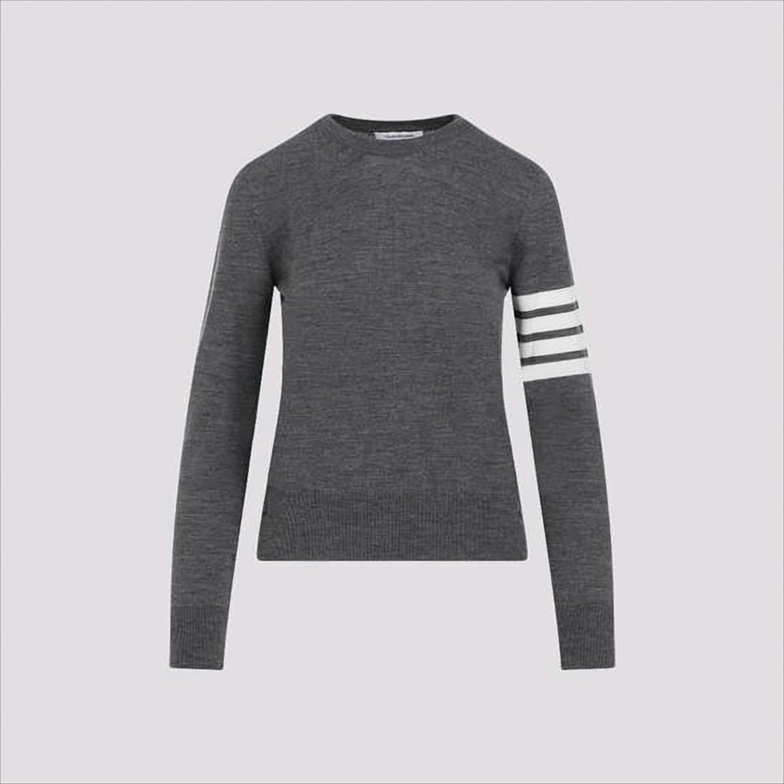 Relaxed-Fit Merino Wool Sweater with Signature Four Stripes
