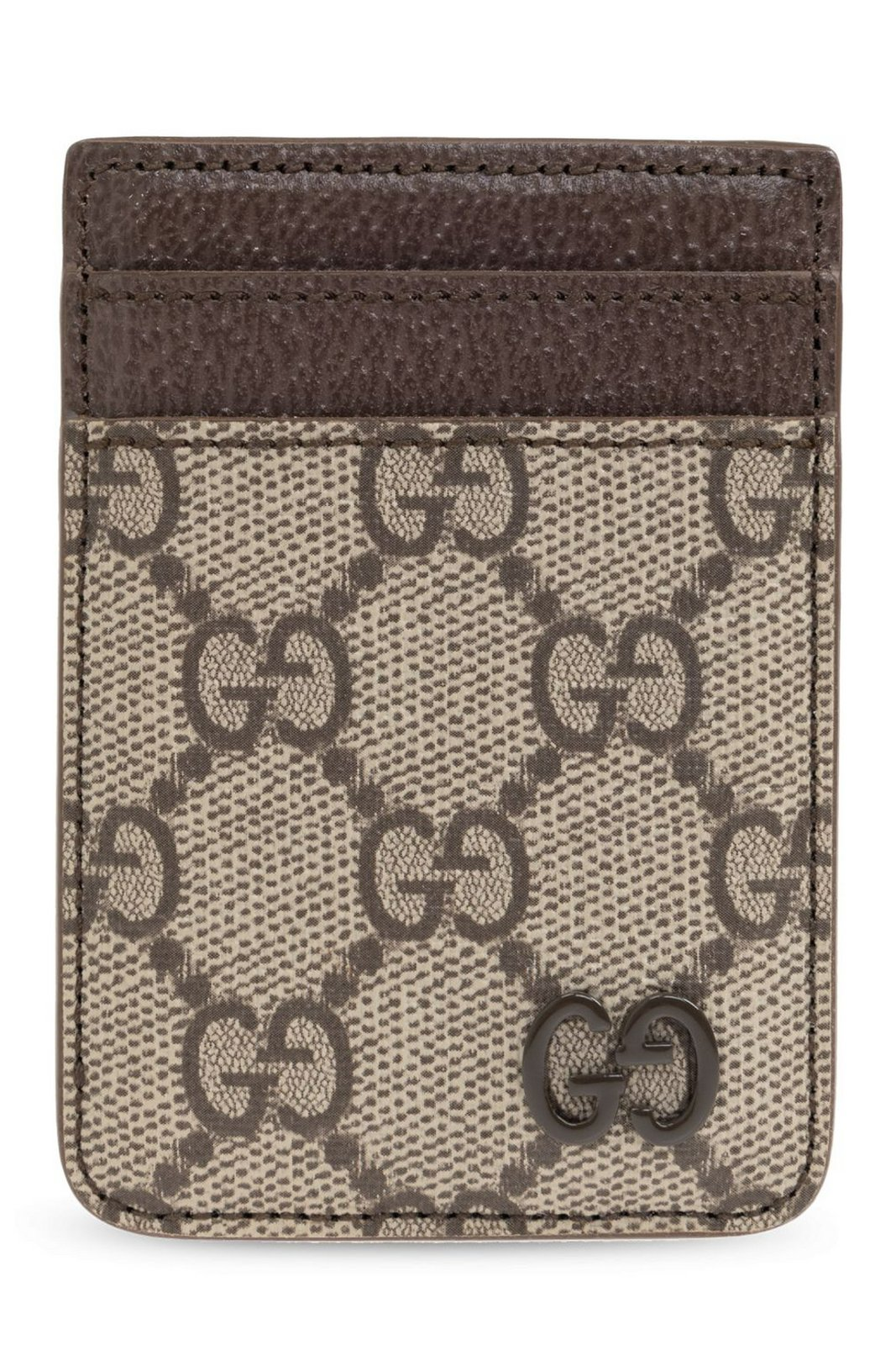 Canvas and Leather Monogram Cardholder