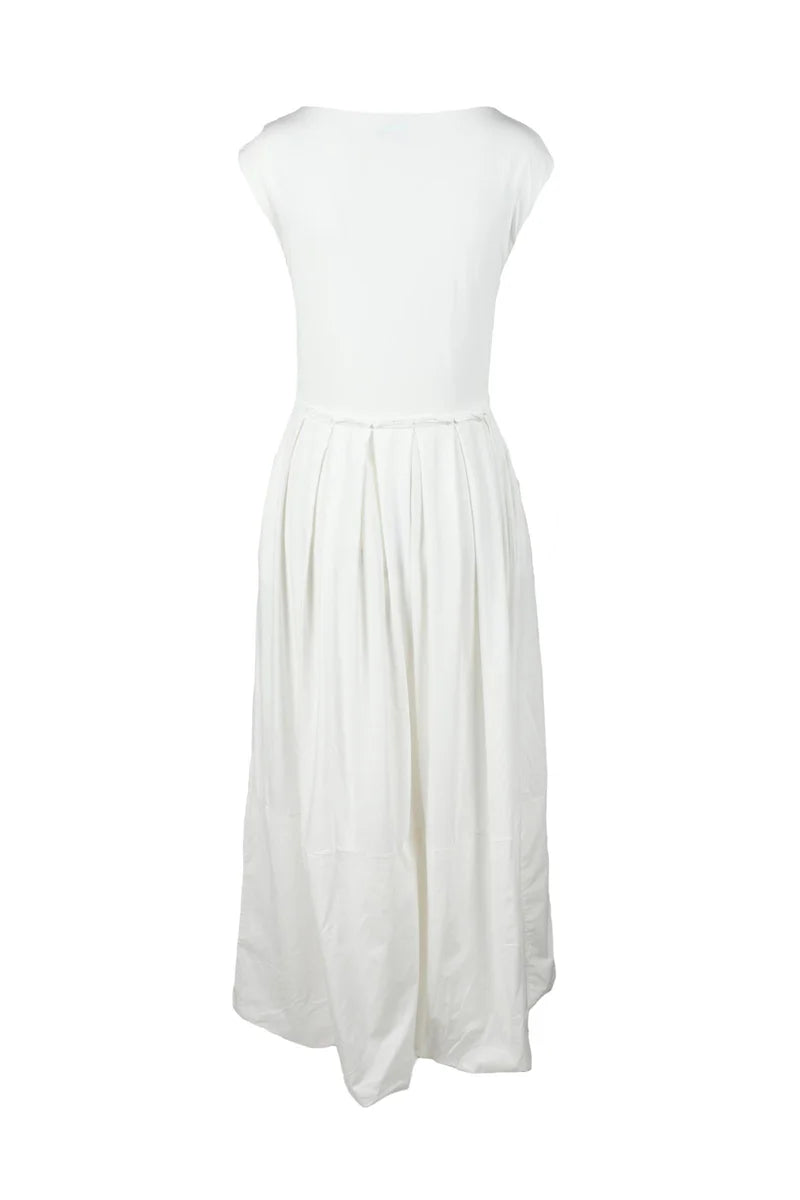 Long Dress Cotton and Elastane - White