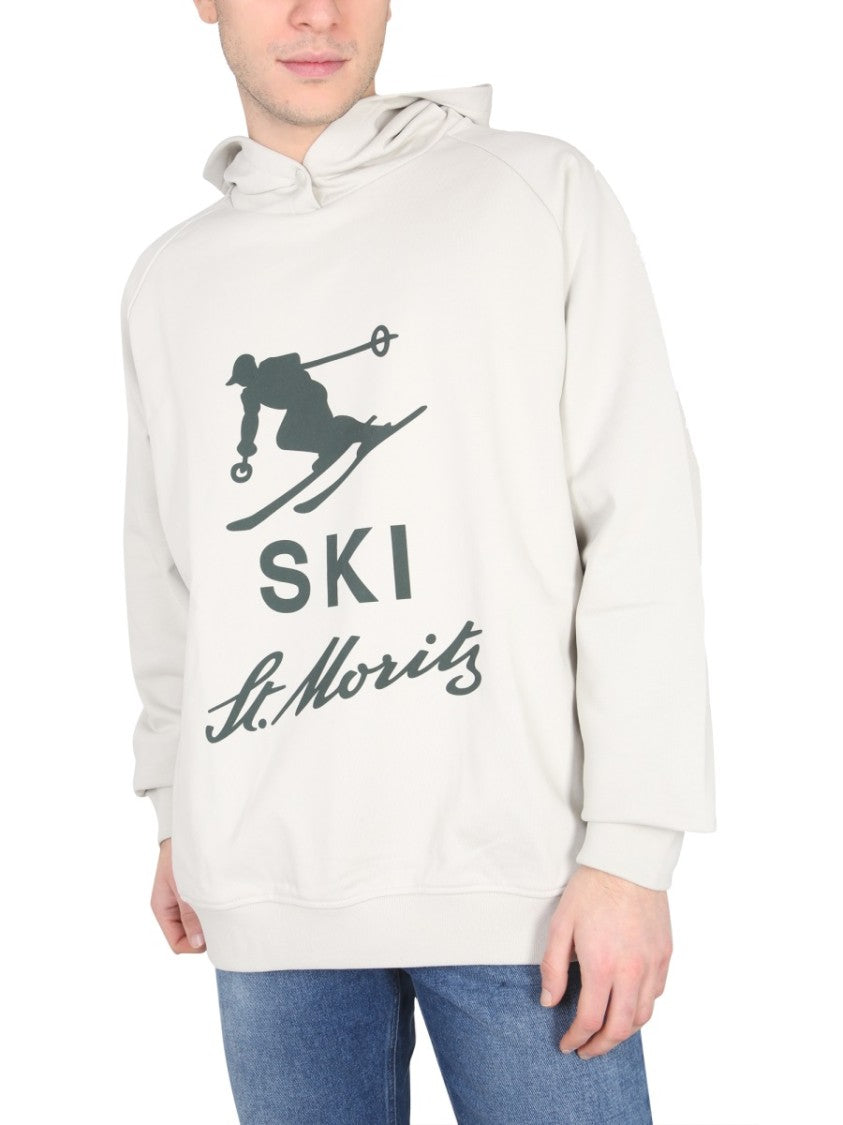 Buttoned Hood Sweatshirt