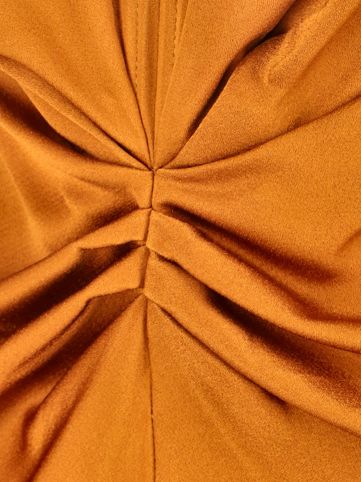 Draped Midi Dress with V-Neckline