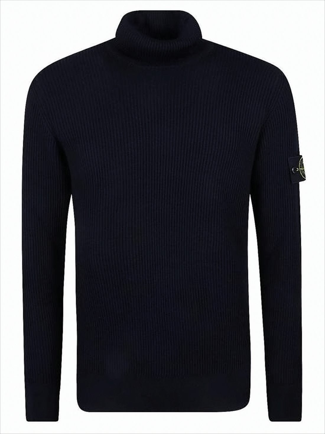 Ribbed Knit Turtleneck Sweater