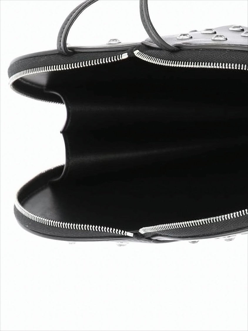 Heart-Shaped Shoulder Bag With Silver-Stud Details